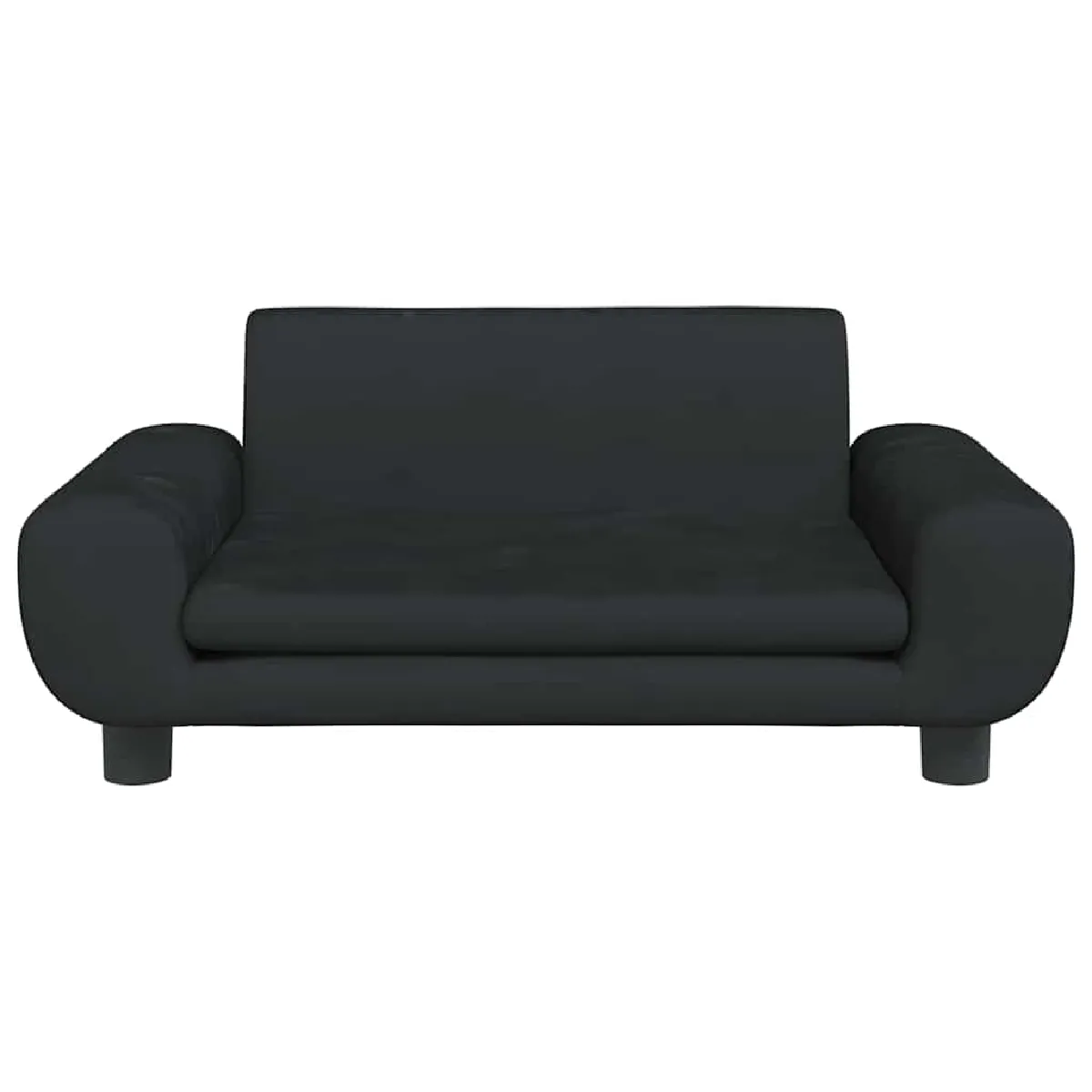 Comparer les prix de Lit pour chien panier canapé confortable 70 x 45 x 33 cm velours noir 02_0042877