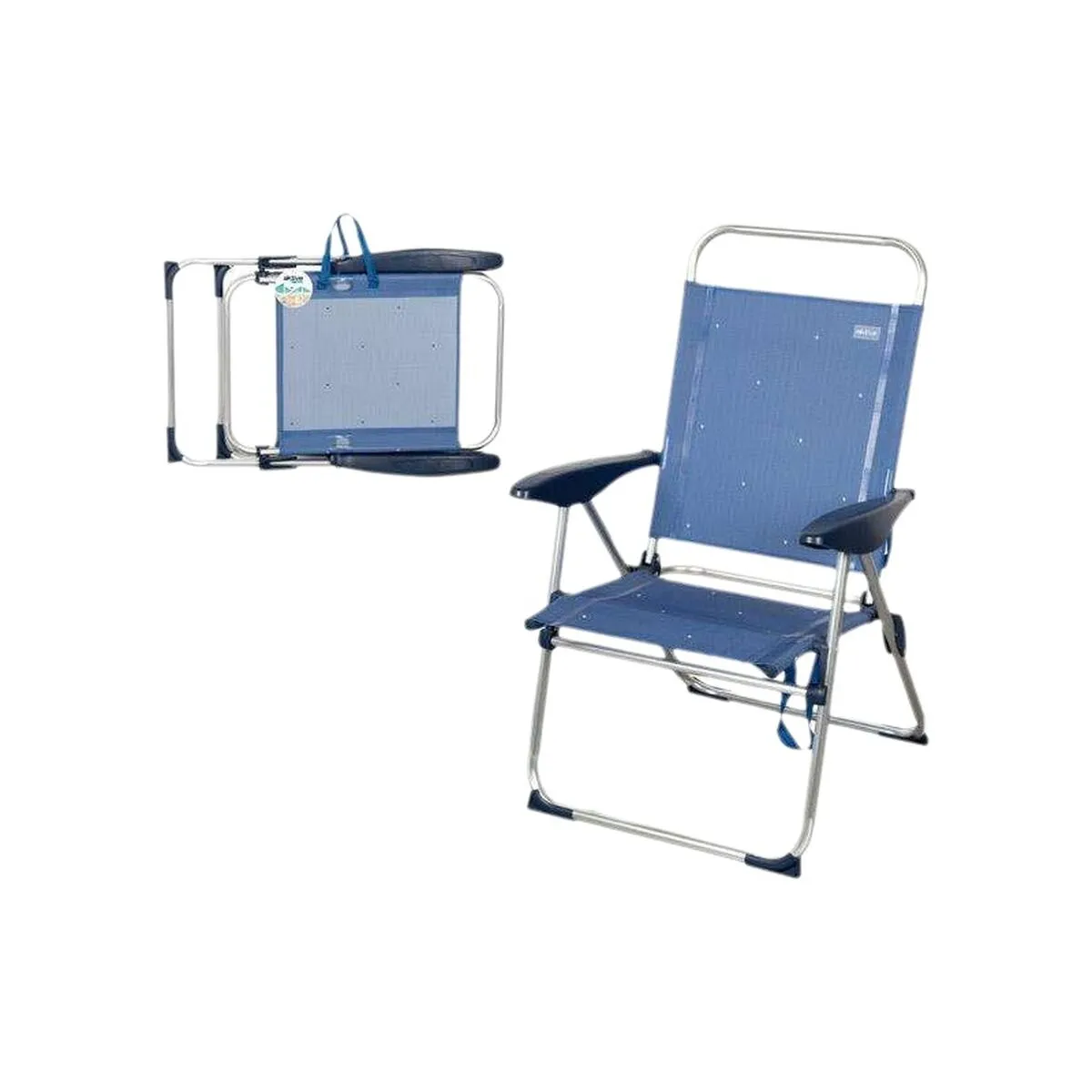 Aktive Chaise de jardin pliante - Bleu Aktive Chaise de jardin pliante - Bleu