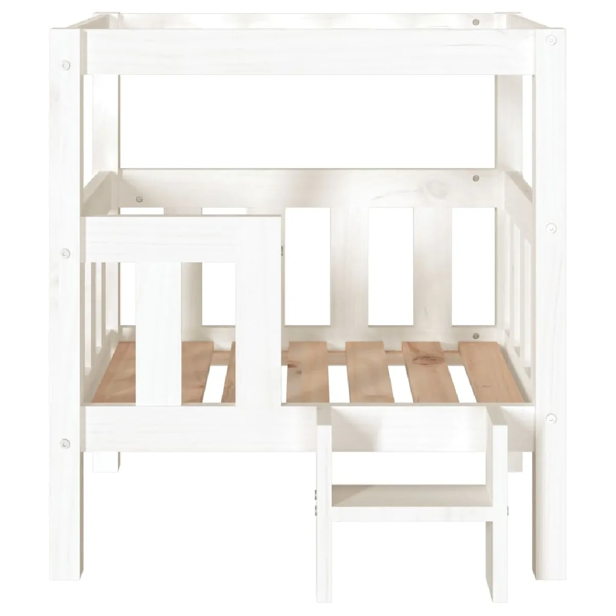 Comparer les prix de Lit pour chien panier canapé confortable 65,5 x 43 x 70 cm bois de pin solide blanc 02_0042751