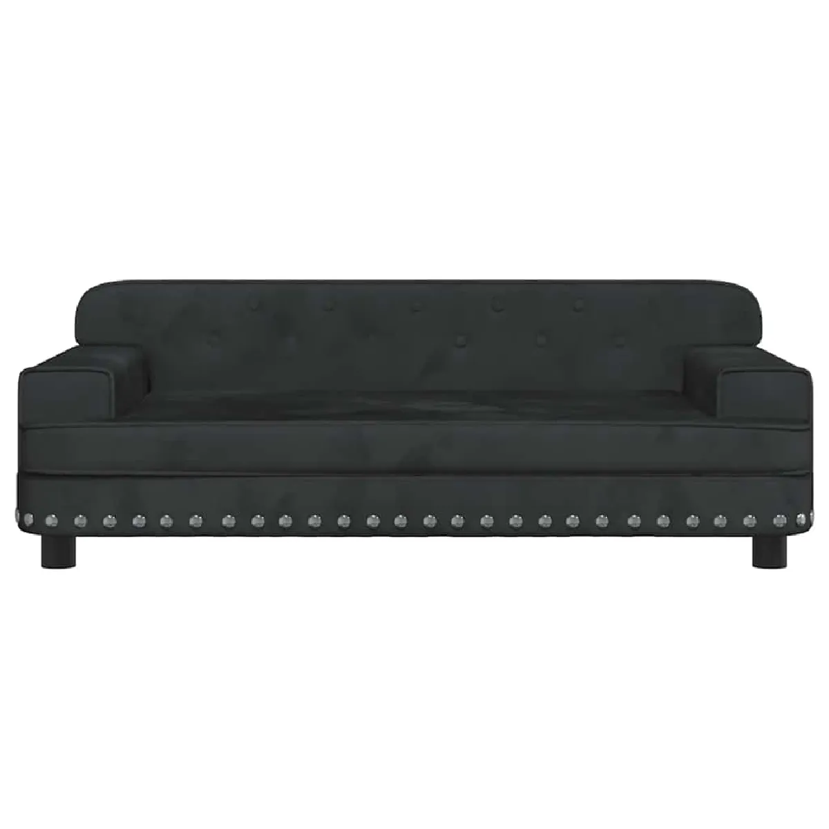 Comparer les prix de Lit pour chien panier canapé confortable 90 x 53 x 30 cm velours noir 02_0042998