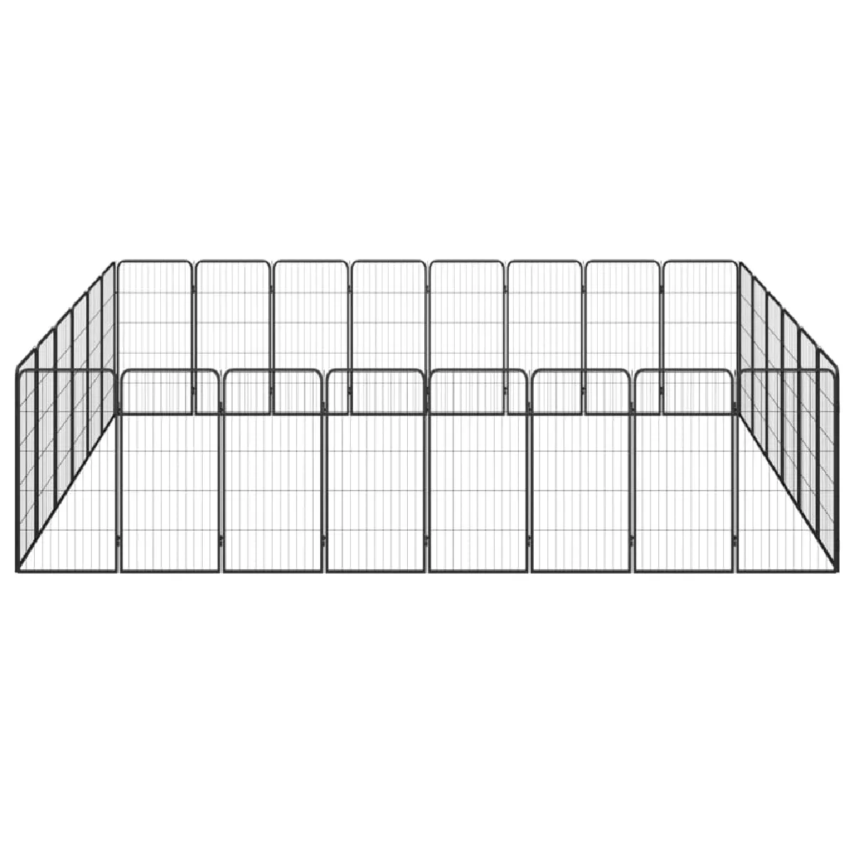 Comparer les prix de Parc pour chien 28 panneaux 50 x 100cm acier enduit de poudre noir 02_0043626
