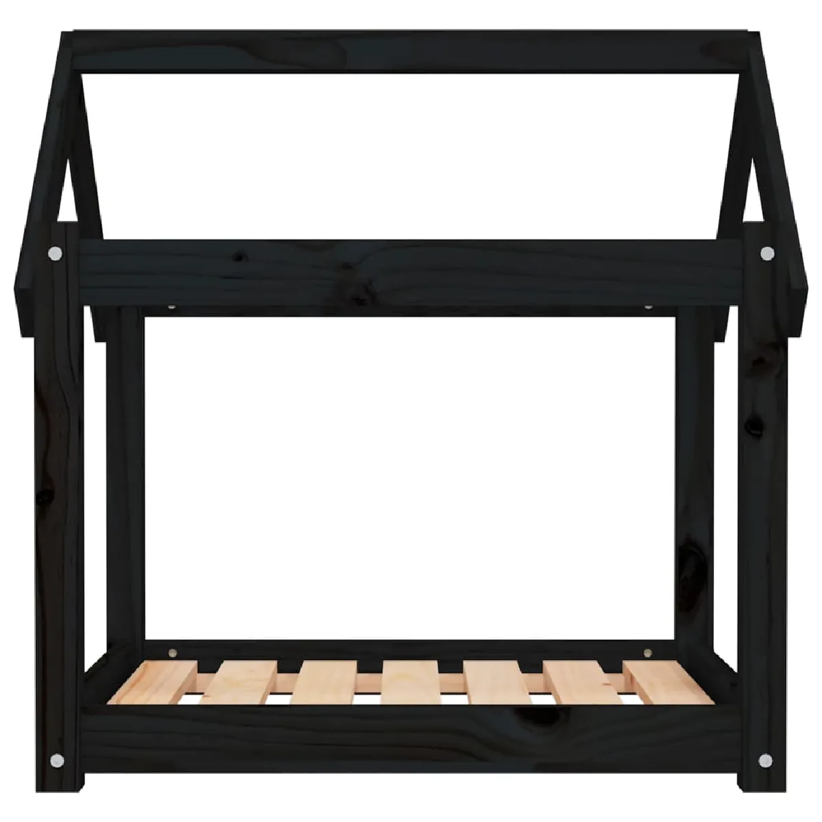 Comparer les prix de Lit pour chien panier canapé confortable 71 x 55 x 70 cm bois de pin solide noir 02_0042914