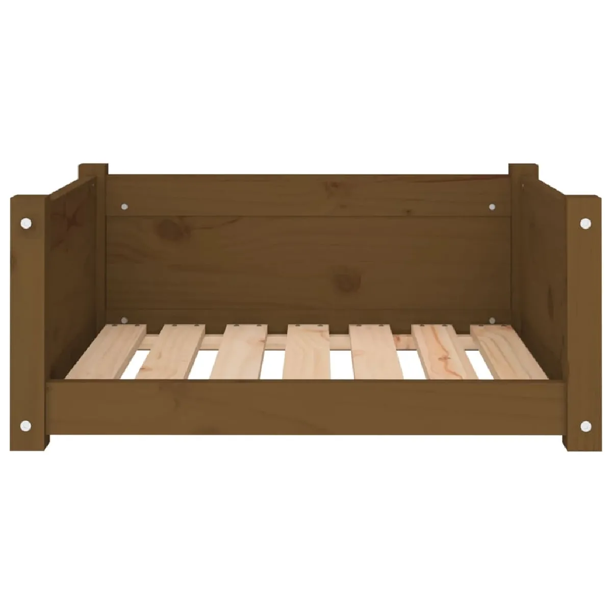 Comparer les prix de Lit pour chien panier canapé confortable 65,5 x 50,5 x 28 cm bois de pin solide marron 02_0042766