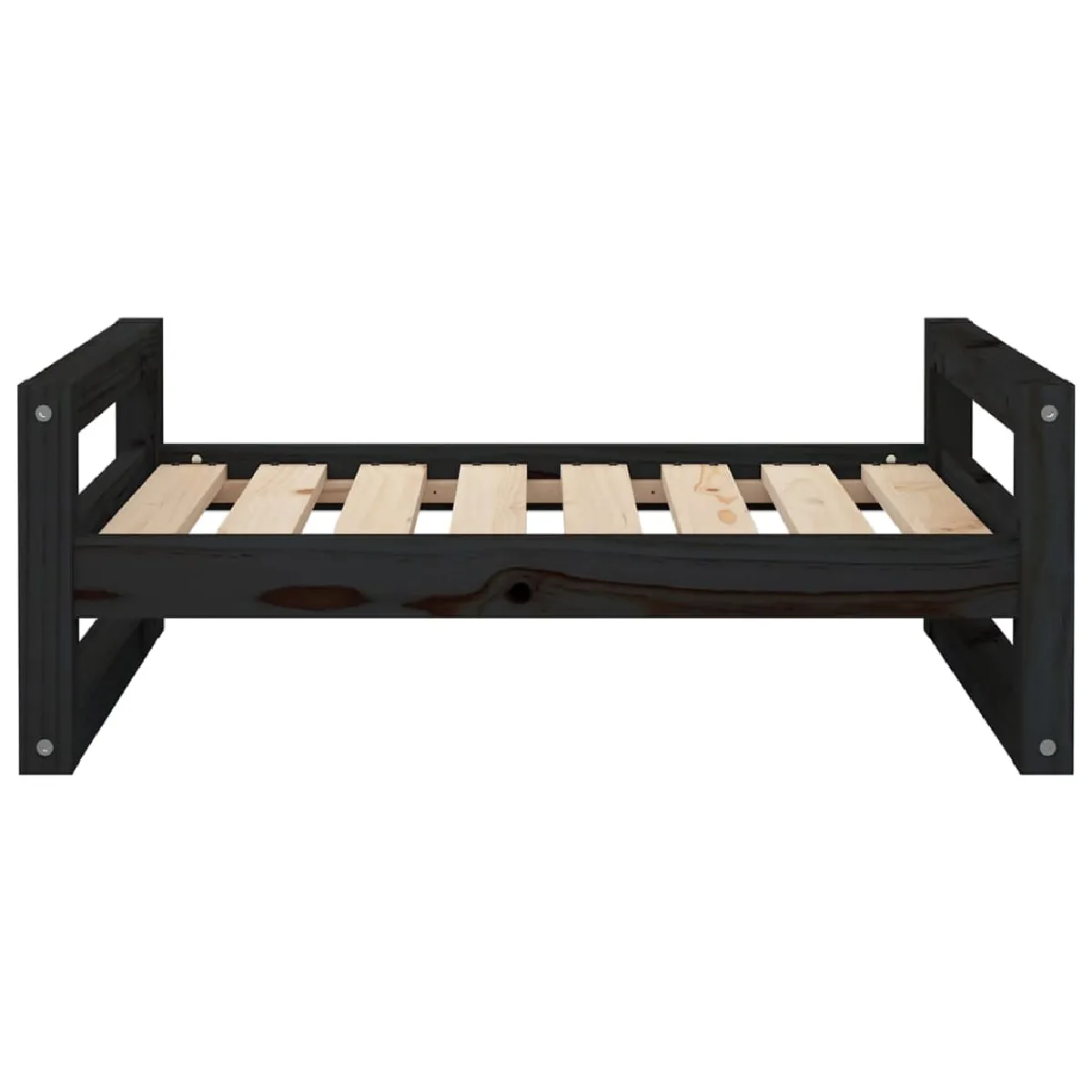Meilleurs prix pour Lit pour chien panier canapé confortable 75,5 x 55,5 x 28 cm bois de pin solide noir 02_0042932