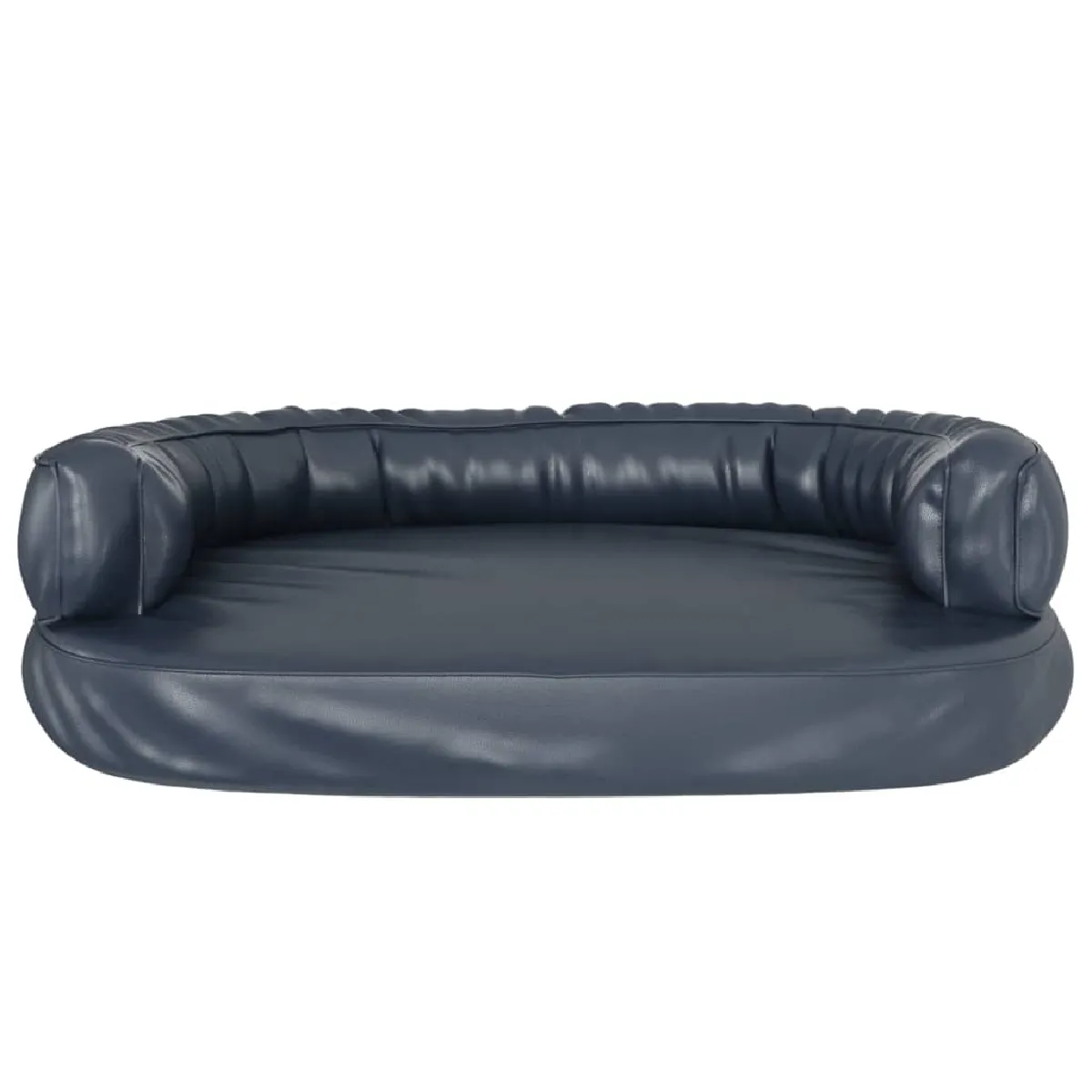 Comparer les prix de Lit pour chien panier canapé confortable ergonomique mousse foncé 88 x 65cm Similicuir Bleu 02_0043148