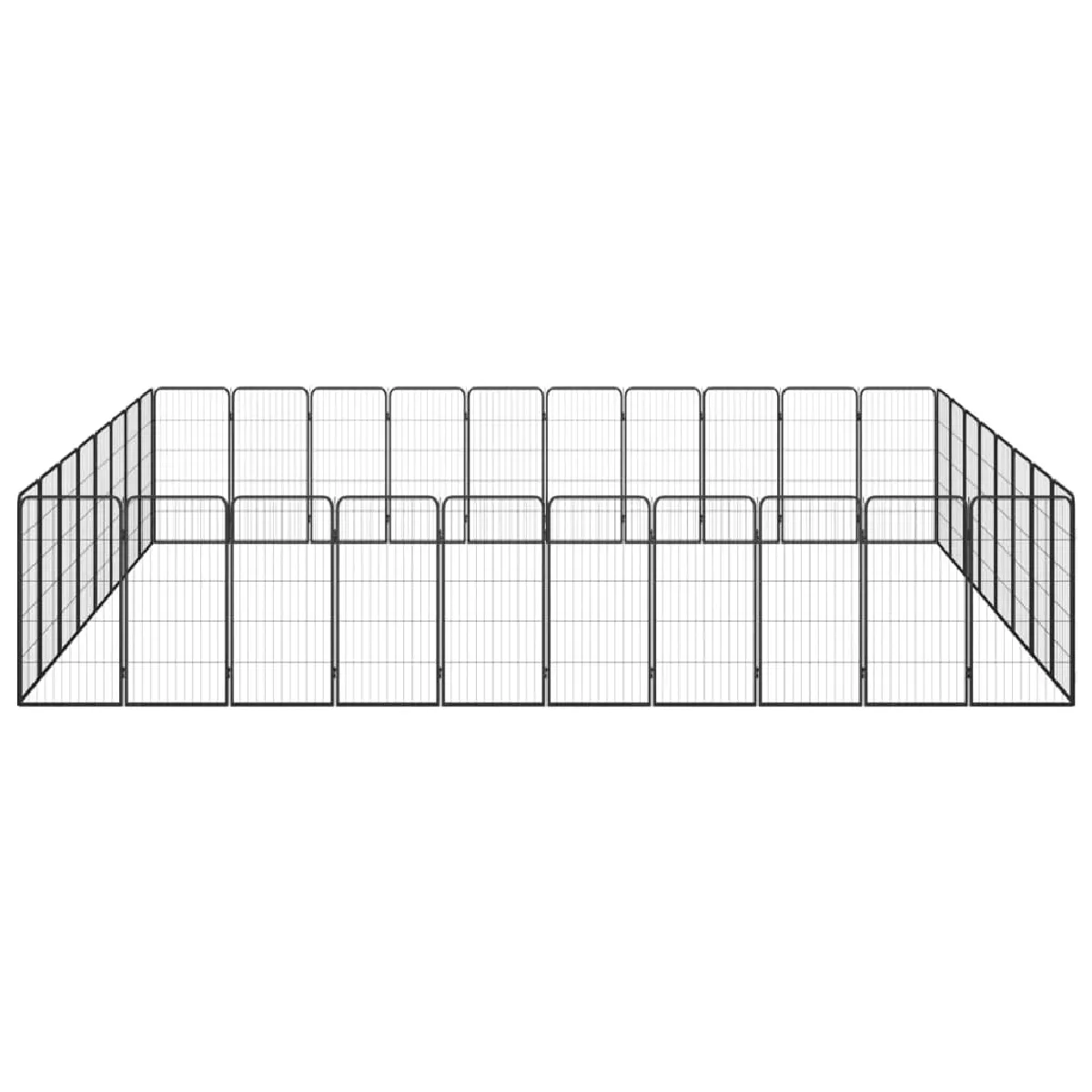 Comparer les prix de Parc pour chien 36 panneaux 50 x 100 cm acier enduit de poudre noir 02_0043634