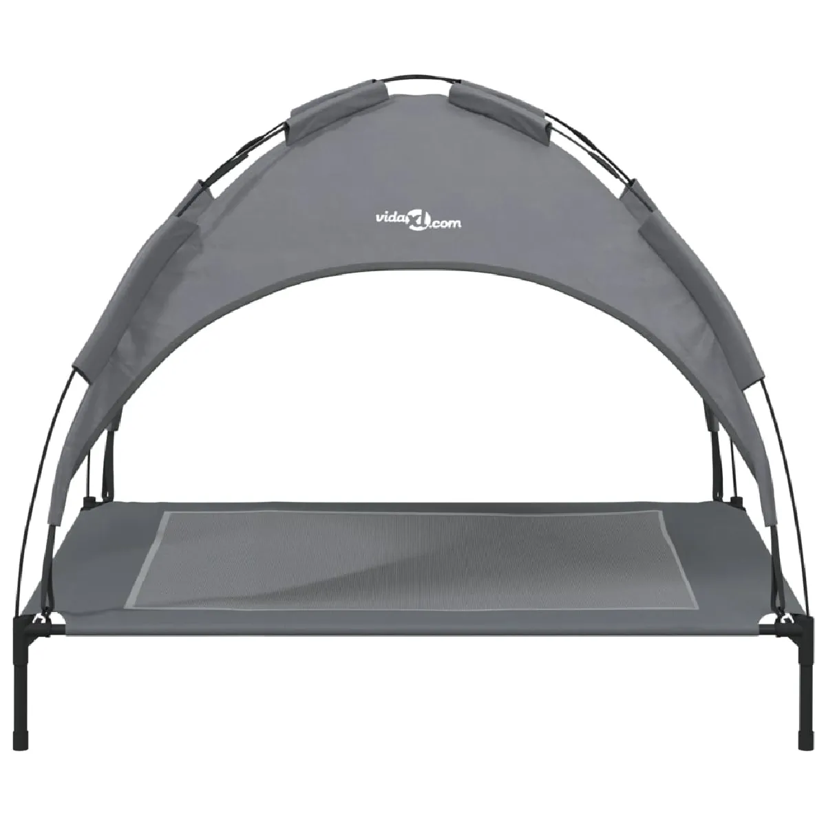 Meilleurs prix pour Lit pour chien panier canapé confortable avec auvent tissu oxford et acier anthracite 02_0043062