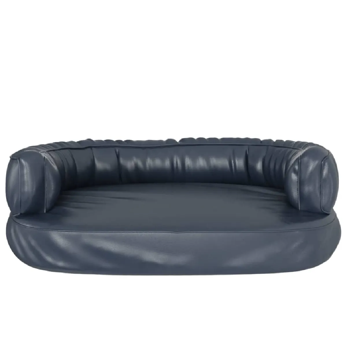 Comparer les prix de Lit pour chien panier canapé confortable ergonomique mousse foncé 75 x 53cm Similicuir Bleu 02_0043146