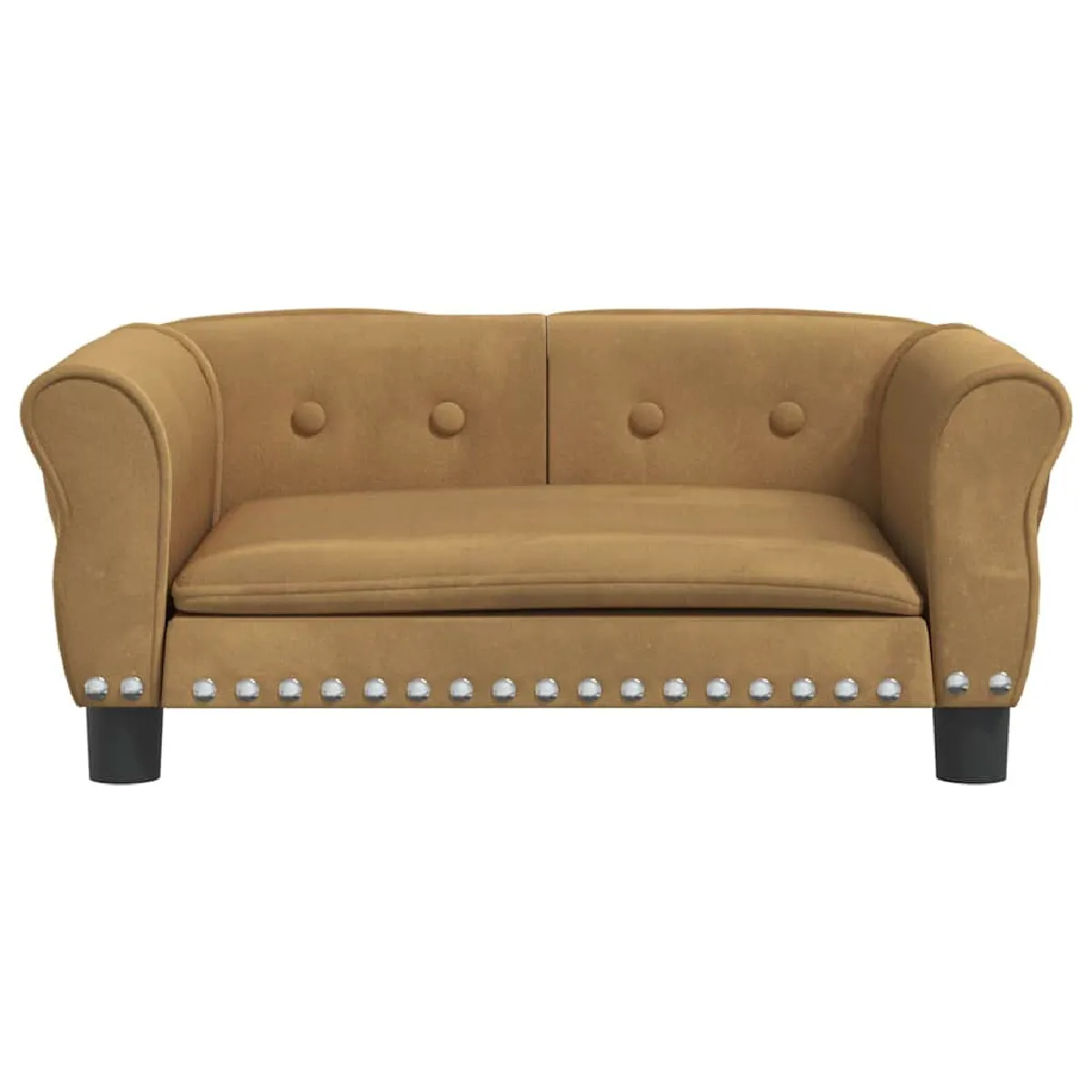 Comparer les prix de Lit pour chien panier canapé confortable 70 x 45 x 30 cm velours marron 02_0042861