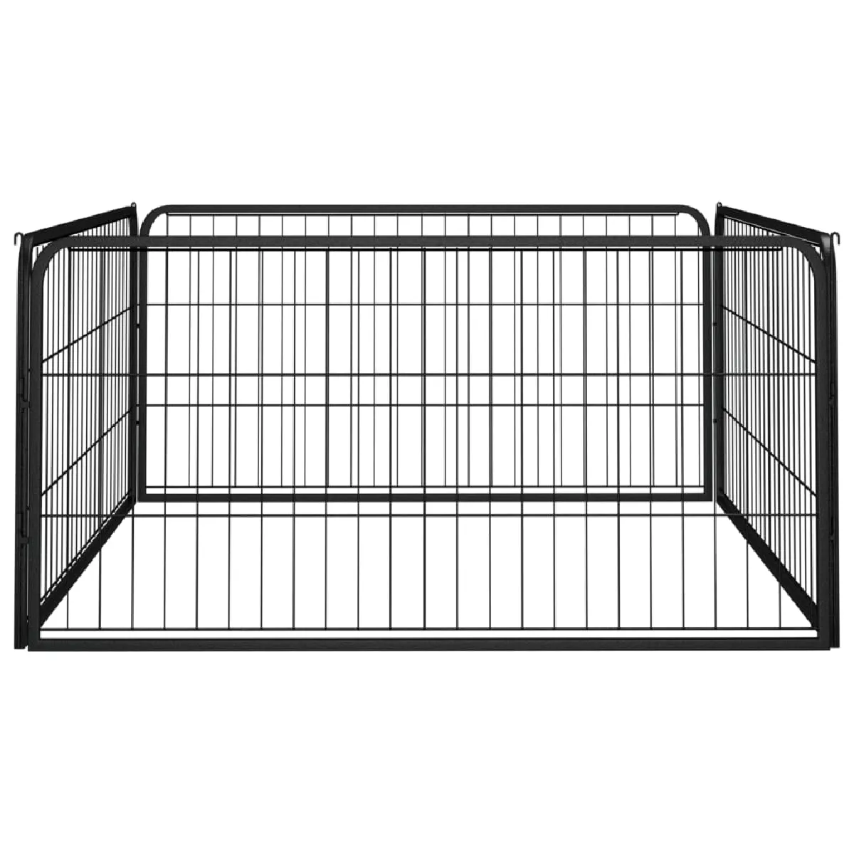 Comparer les prix de Parc pour chien 4 panneaux 100 x 50cm acier enduit de poudre noir 02_0043637