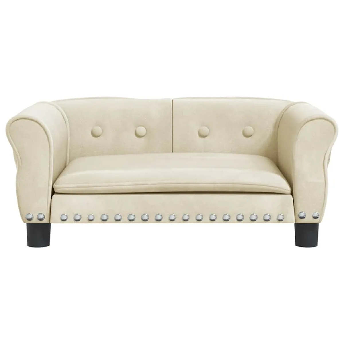 Comparer les prix de Lit pour chien panier canapé confortable 70 x 45 x 30 cm velours crème 02_0042858