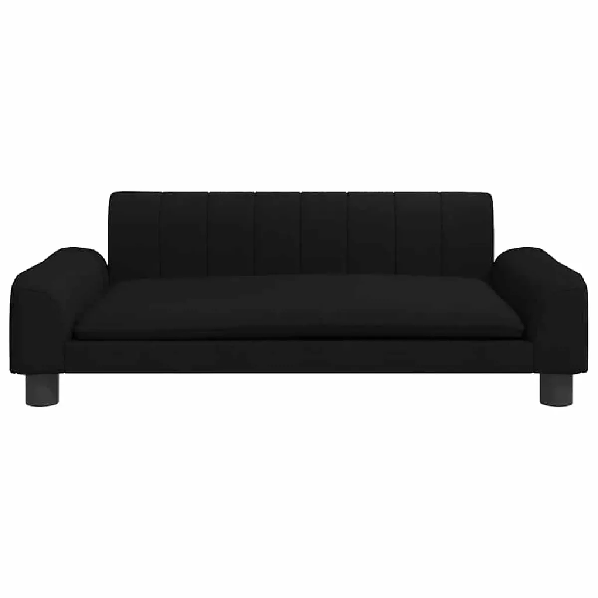 Comparer les prix de Lit pour chien panier canapé confortable 90 x 53 x 30 cm tissu noir 02_0042991
