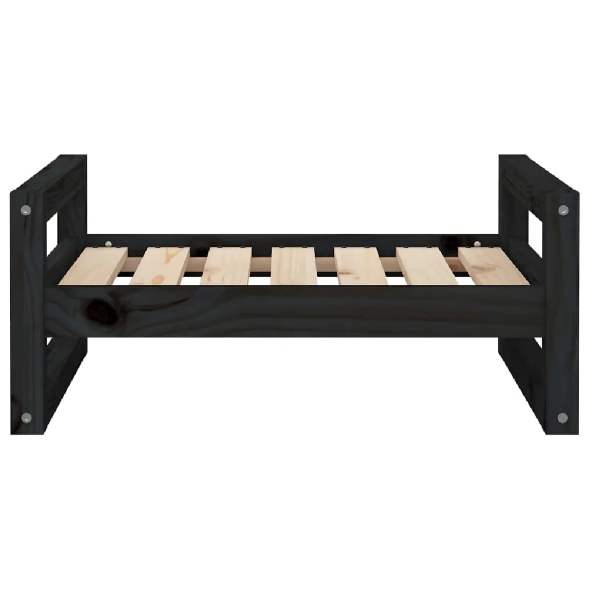Meilleurs prix pour Lit pour chien panier canapé confortable 65,5 x 50,5 x 28 cm bois de pin solide noir 02_0042770