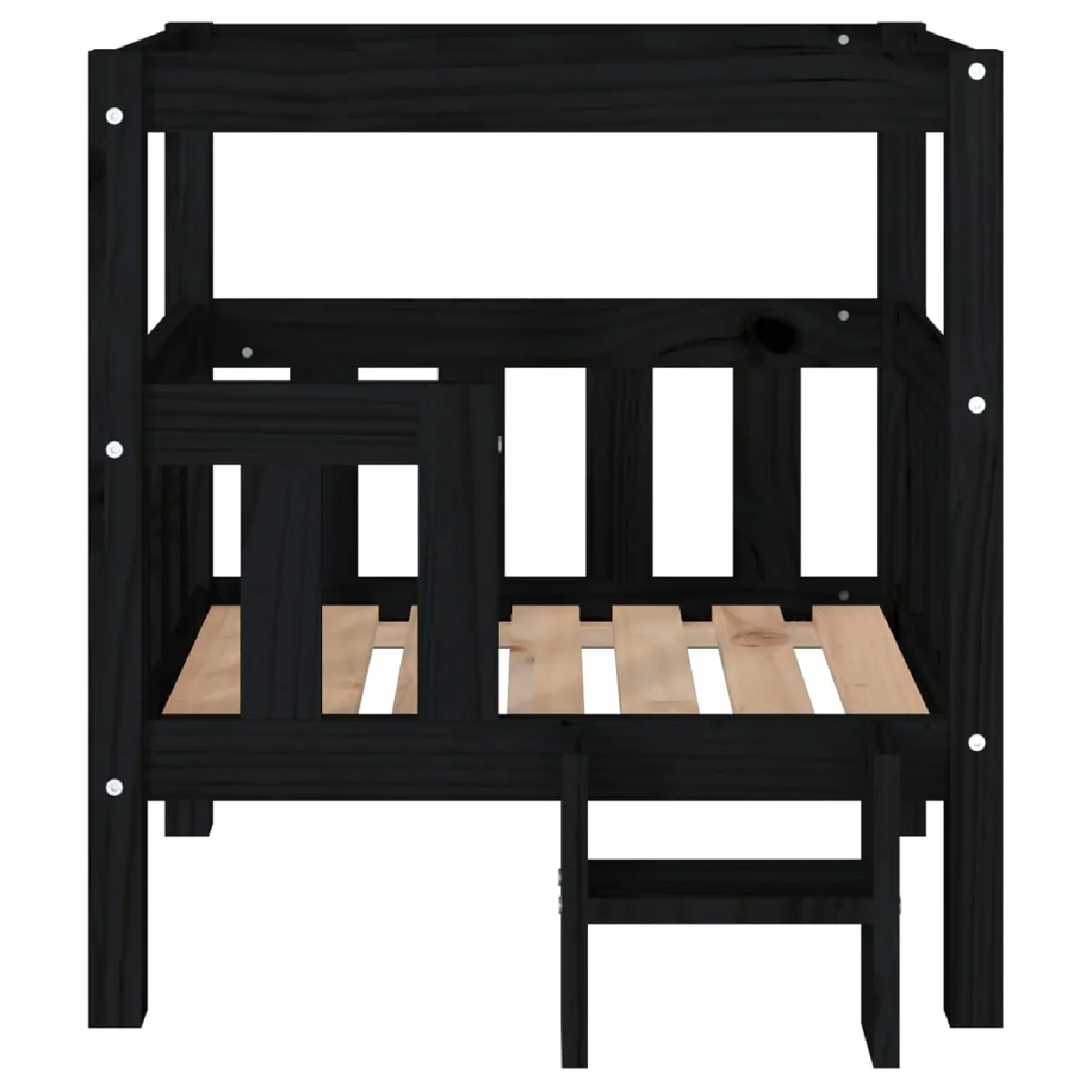Meilleurs prix pour Lit pour chien panier canapé confortable 65,5 x 43 x 70 cm bois de pin solide noir 02_0042754