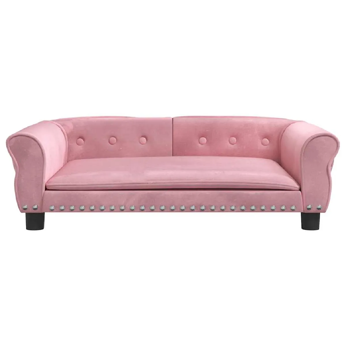 Meilleurs prix pour Lit pour chien panier canapé confortable 95 x 55 x 30 cm velours Rose 02_0043023