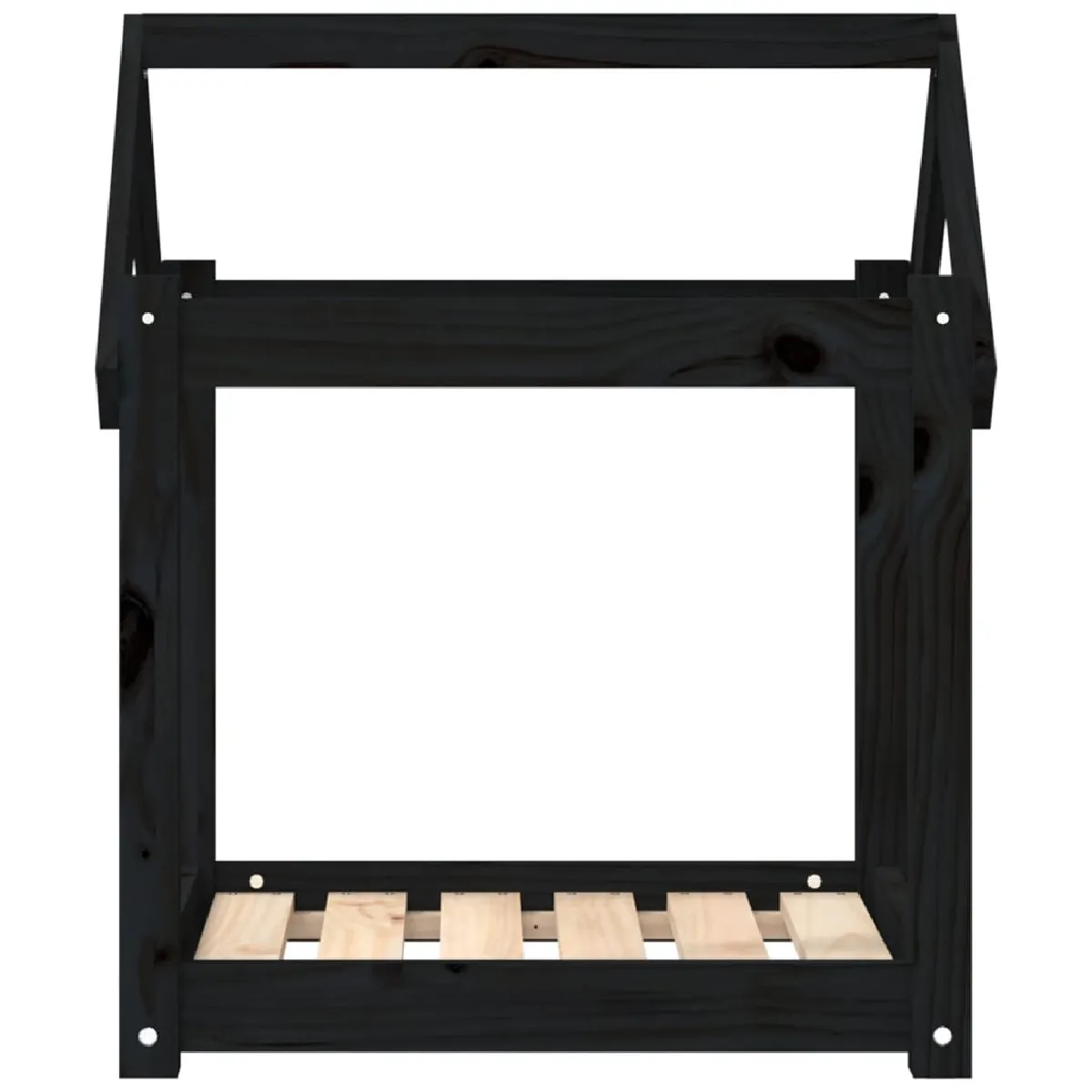 Meilleurs prix pour Lit pour chien panier canapé confortable 61 x 50 x 70 cm bois de pin solide noir 02_0042738