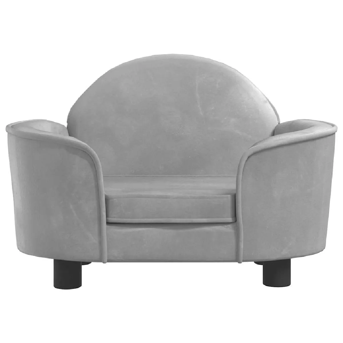 Comparer les prix de Lit pour chien panier canapé confortable clair 66 x 40 x 45 cm velours gris 02_0043098