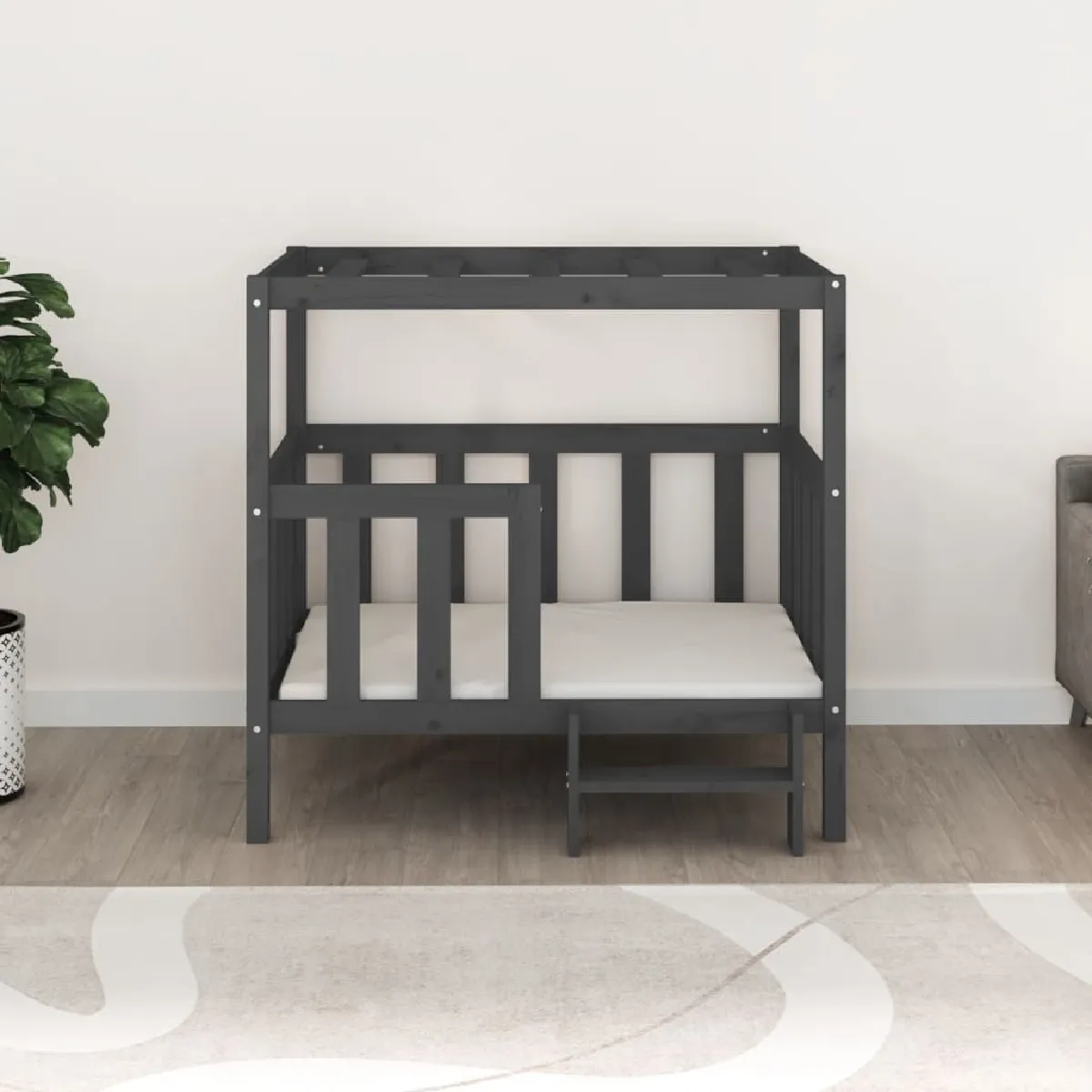 Meilleurs prix pour Lit pour chien panier canapé confortable 105,5 x 83,5 x 100 cm bois de pin solide gris 02_0042646