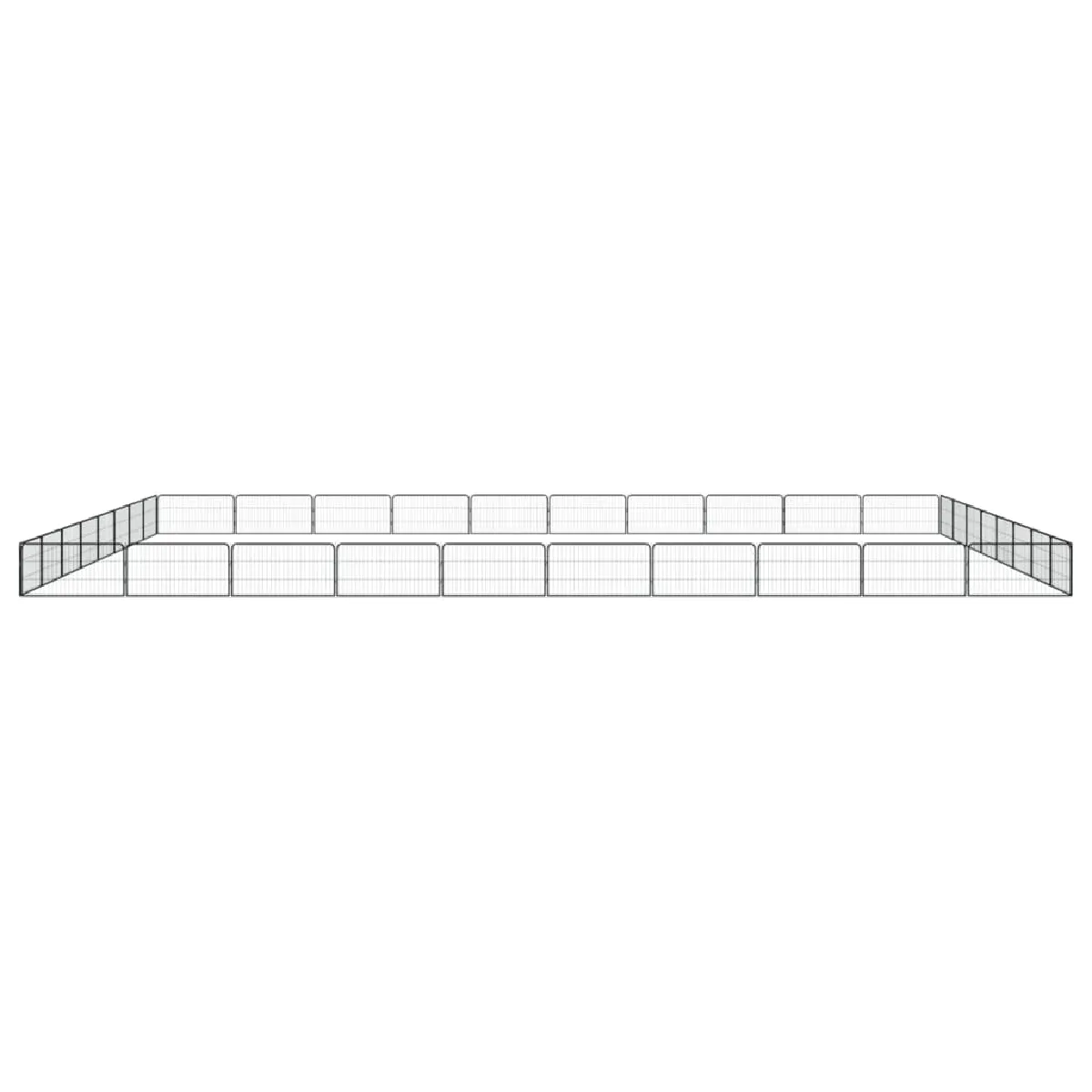 Meilleurs prix pour Parc pour chien 36 panneaux 100 x 50cm acier enduit de poudre noir 02_0043633