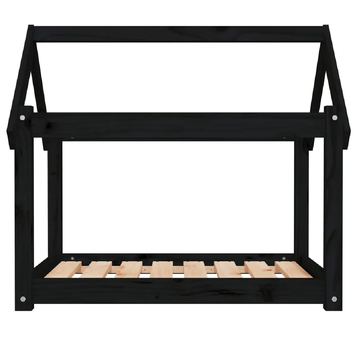 Meilleurs prix pour Lit pour chien panier canapé confortable 81 x 60 x 70 cm bois de pin solide noir 02_0042969