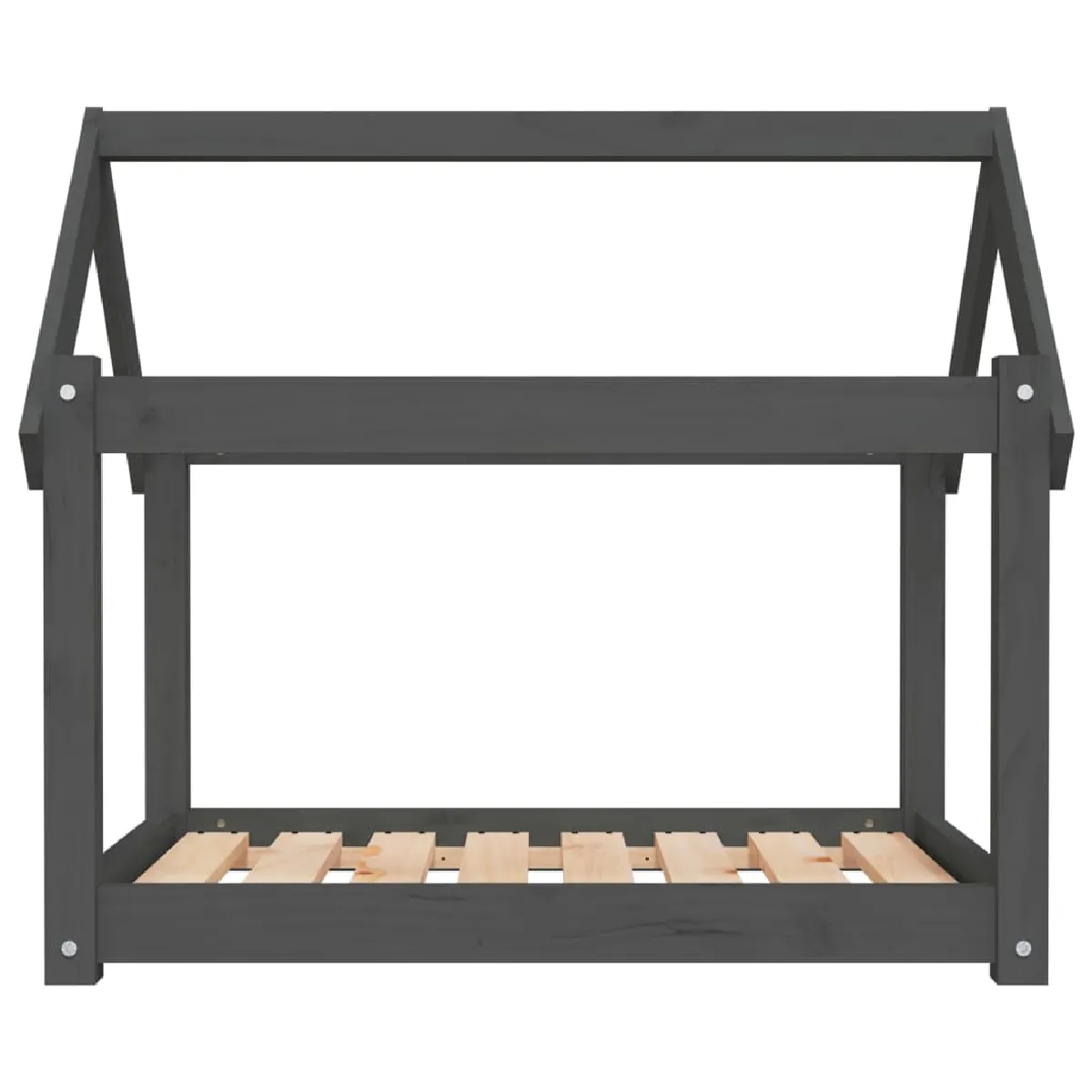 Comparer les prix de Lit pour chien panier canapé confortable 81 x 60 x 70 cm bois de pin solide gris 02_0042967