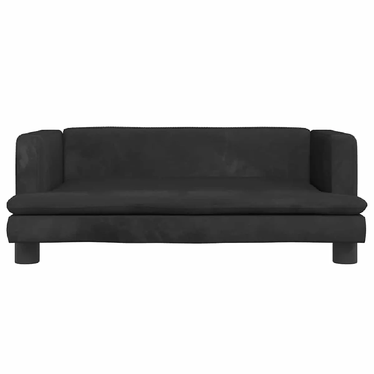 Comparer les prix de Lit pour chien panier canapé confortable 80 x 45 x 30 cm velours noir 02_0042957