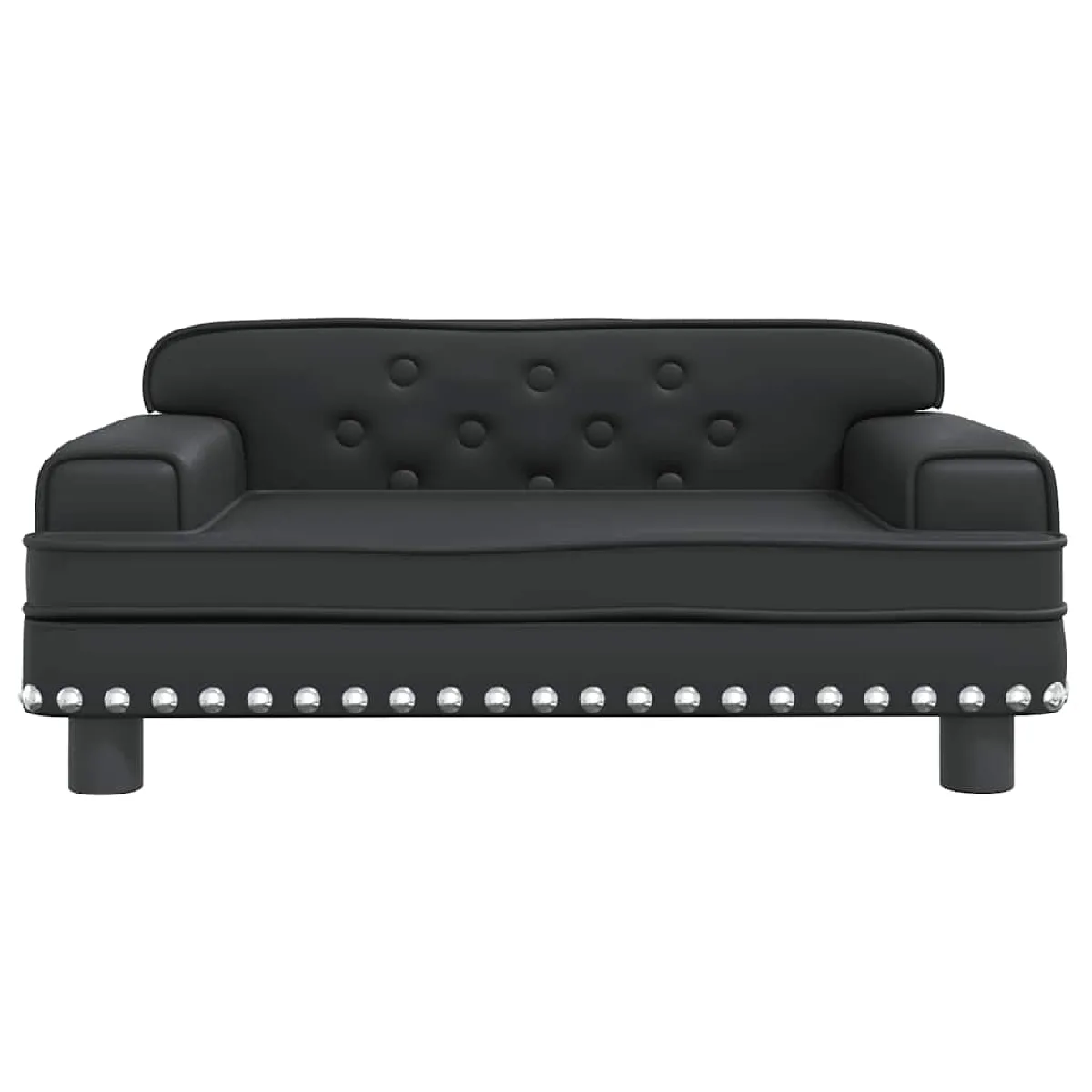 Lit pour chien panier canapé confortable 70 x 45 x 30 cm similicuir noir 02_0042832