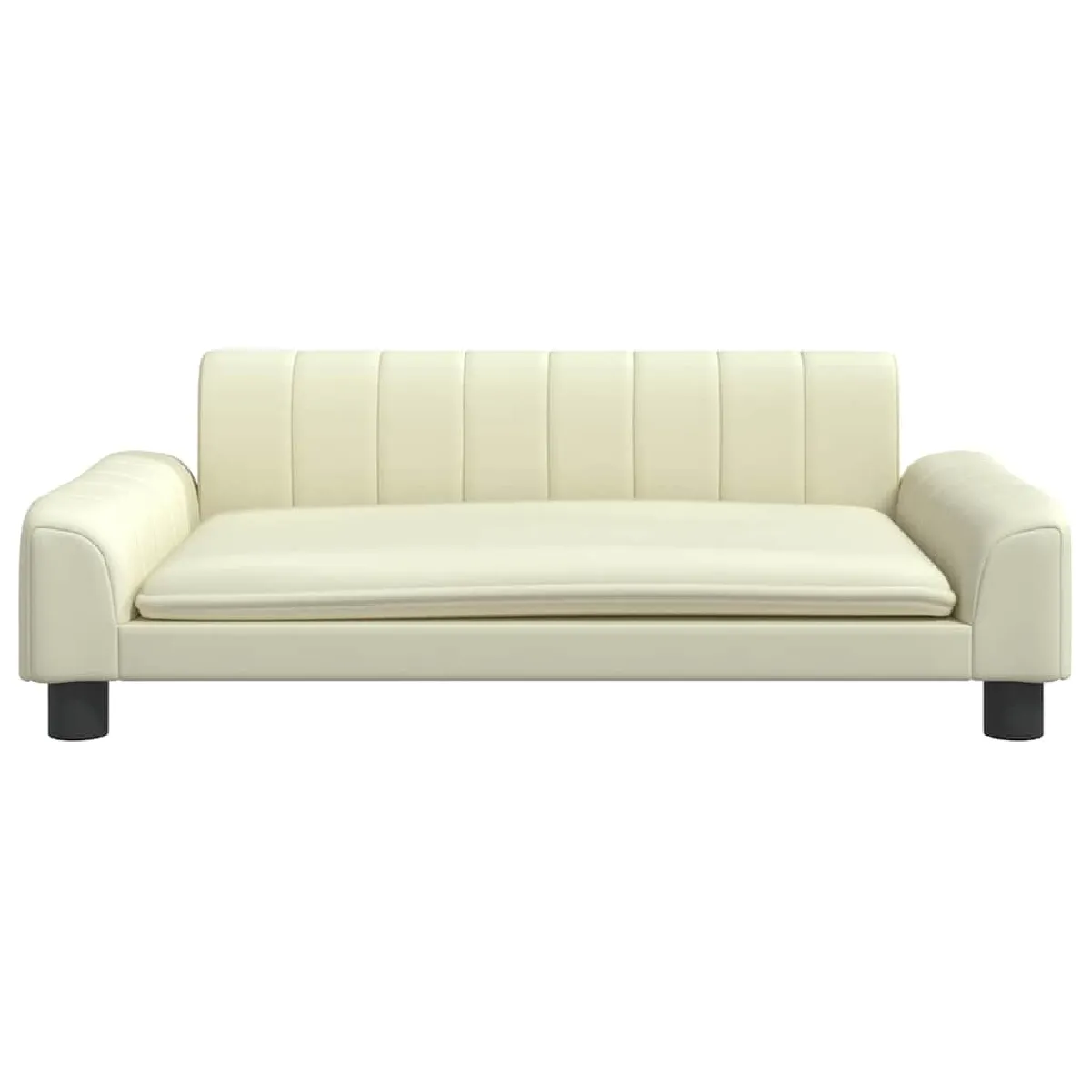 Meilleurs prix pour Lit pour chien panier canapé confortable 90 x 53 x 30 cm similicuir crème 02_0042973