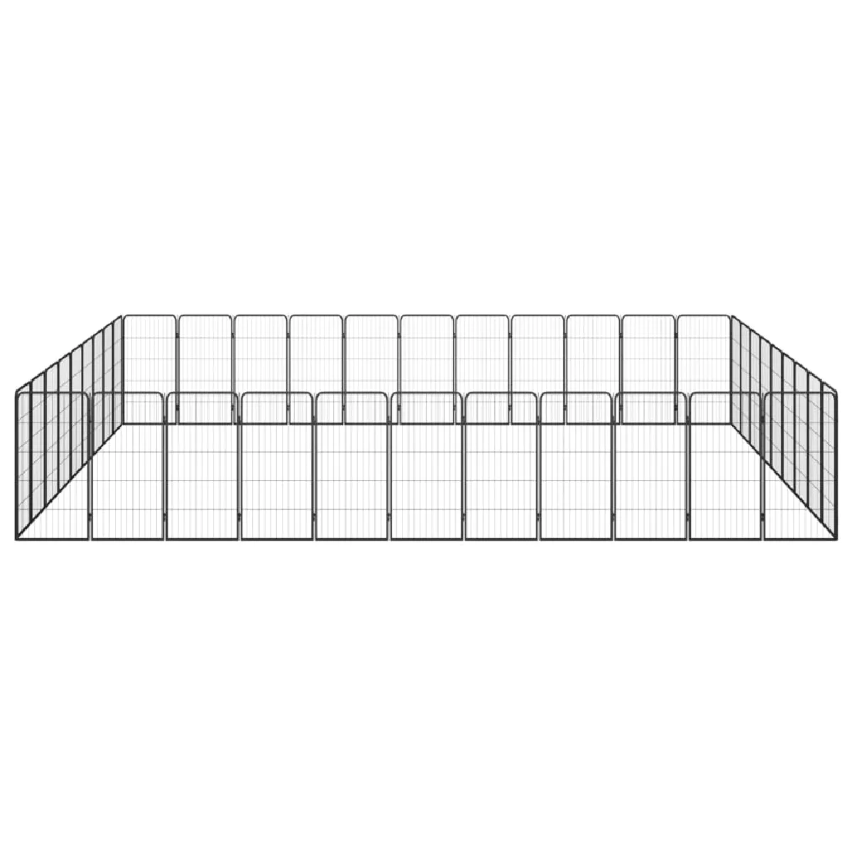 Meilleurs prix pour Parc pour chien 40 panneaux 50 x 100 cm acier enduit de poudre noir 02_0043643