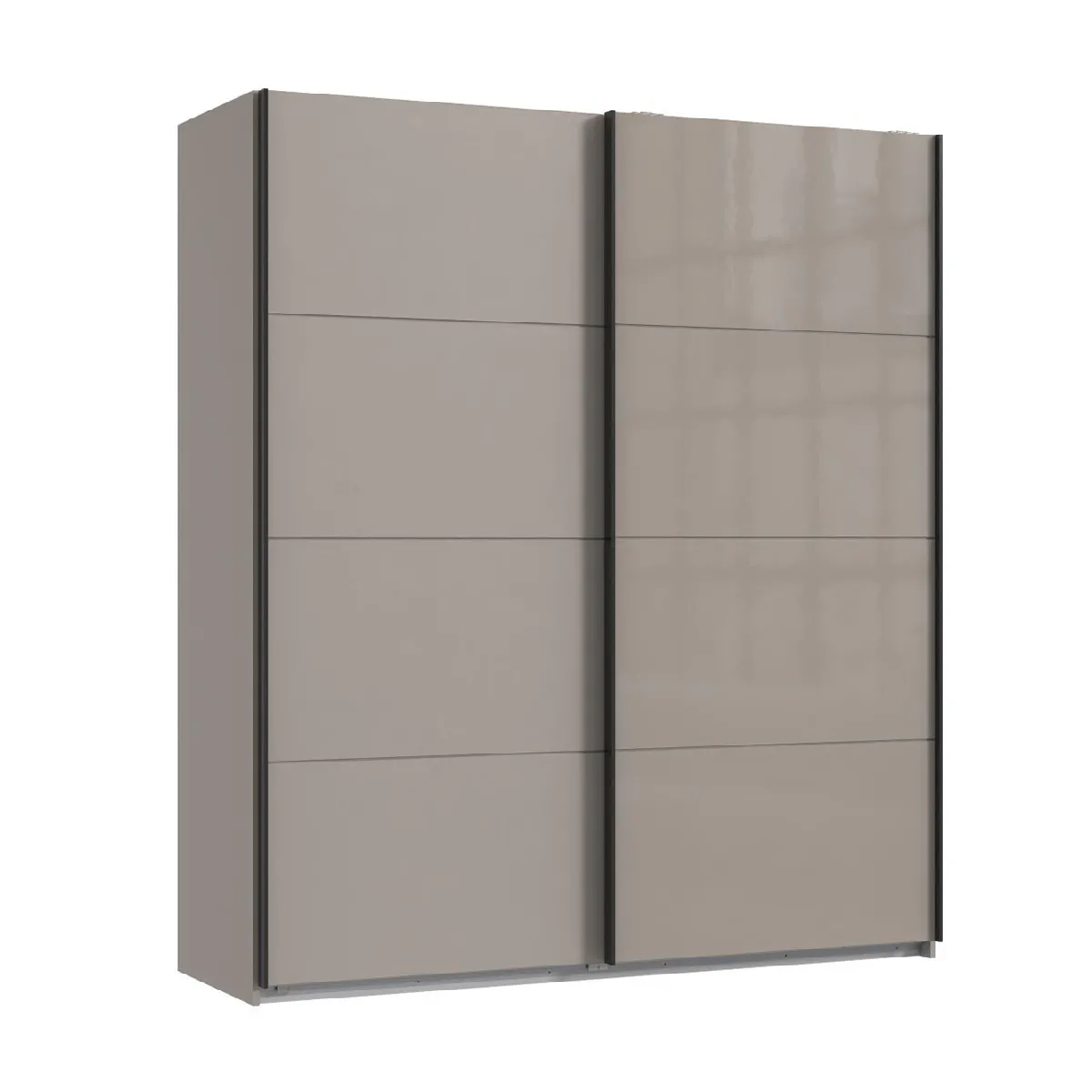 Pegane Armoire Portes Coulissantes - Gris/Graphite