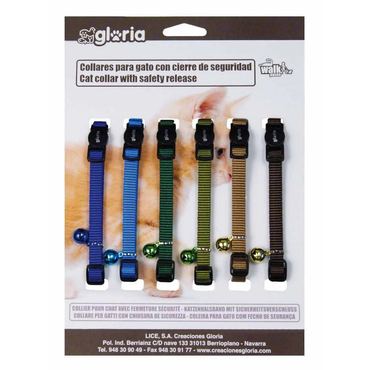 Meilleurs prix pour Collier pour chat Gloria Fashion Multicouleur Lisse 6 Unités