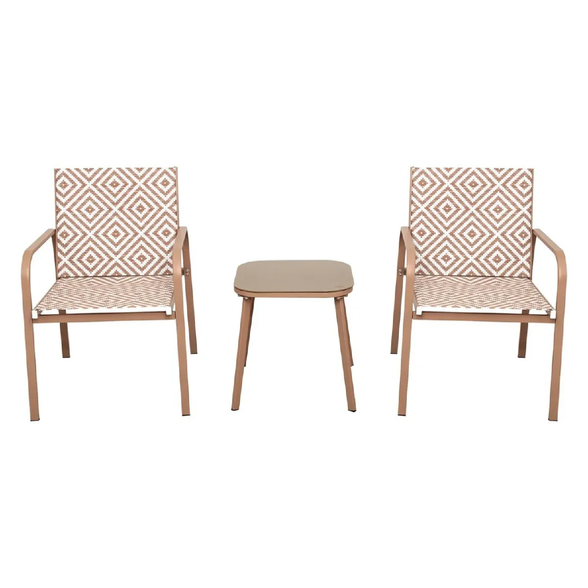 Salon de jardin en aluminium et texaline 2 places MEXICO - vue 2