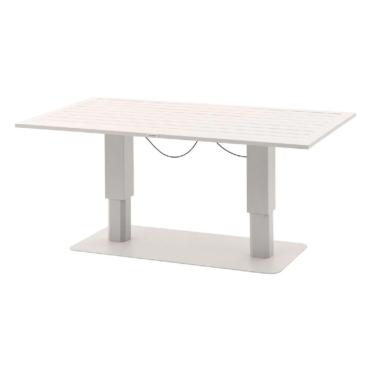 Table de jardin relevable rectangulaire en aluminium SALIMIA Avoine