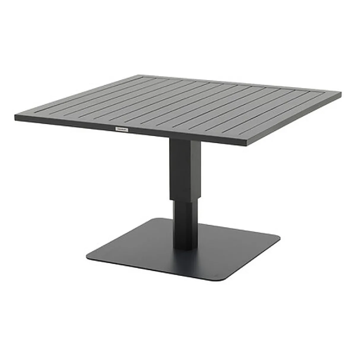 Table de jardin relevable carrée en aluminium SALIMIA