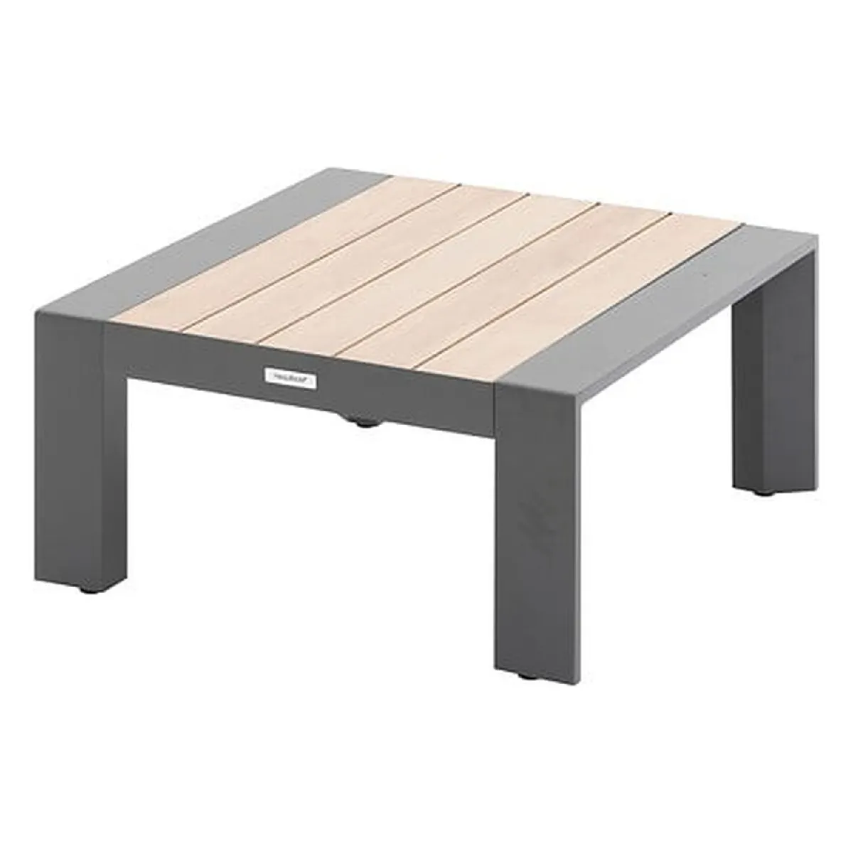 Table basse de jardin petit modèle en aluminium effet bois EVASION et honey