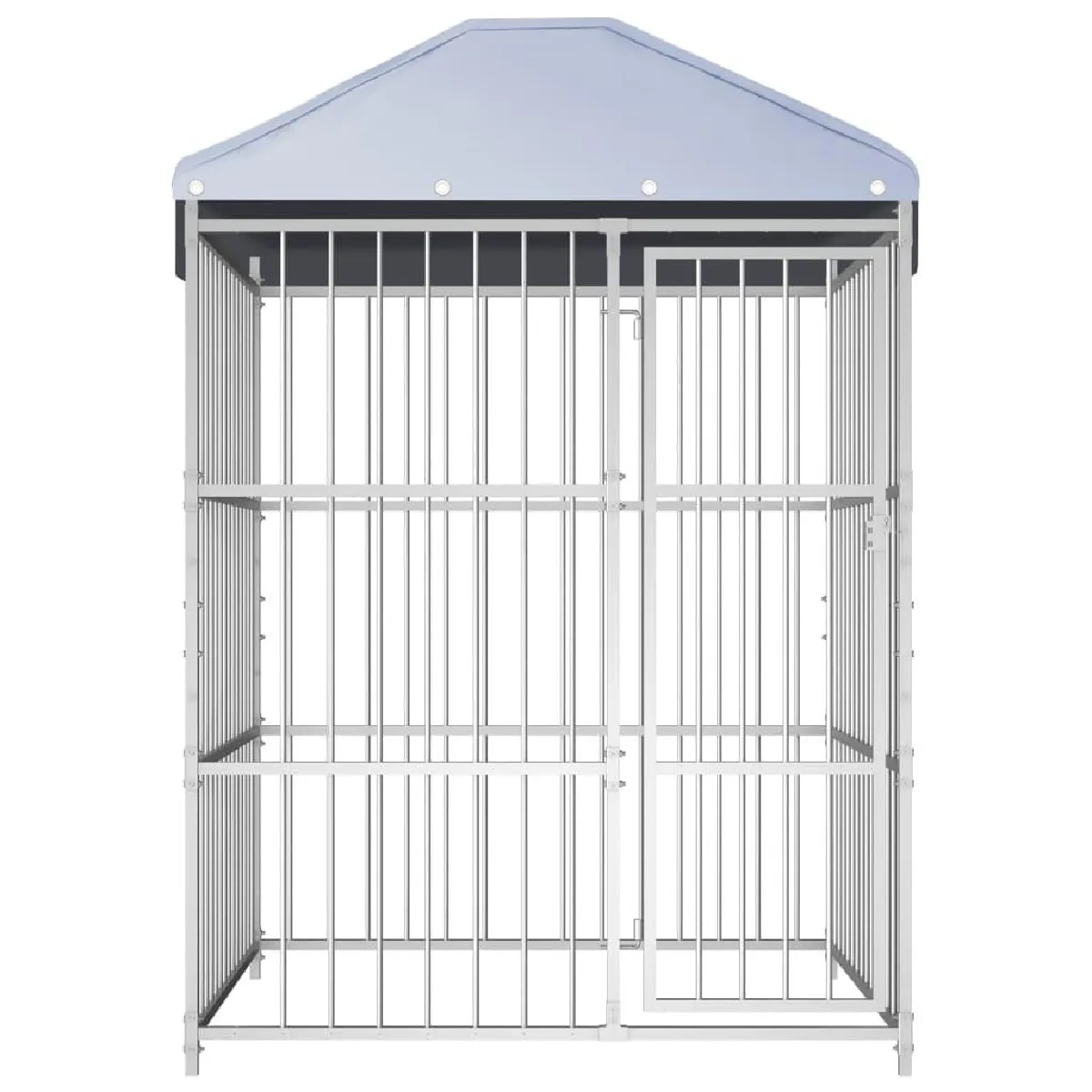 Comparer les prix de Chenil extérieur cage enclos parc animaux chien d'extérieur avec toit pour chiens 150 x 150 x 200 cm 02_0000322