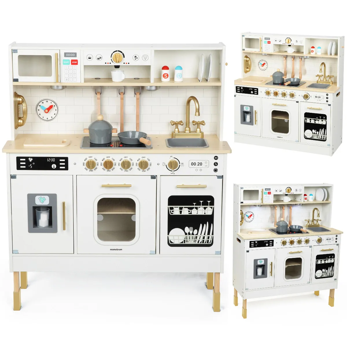 Générique Cuisine Enfant Bois Avec Éclairage Led - Mamabrum