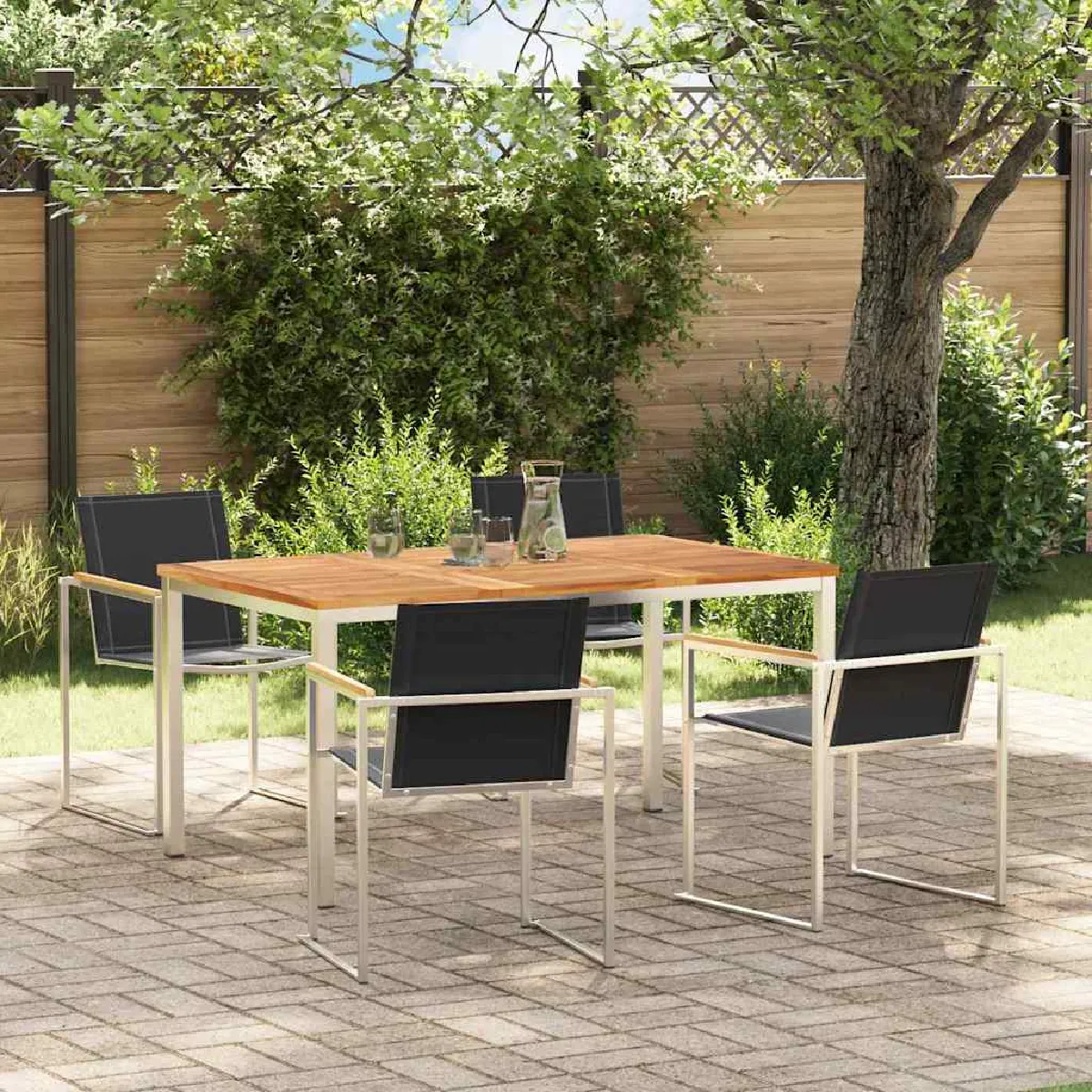 Vidaxl Ensemble De Salle À Manger Pour Jardin 5 Pcs