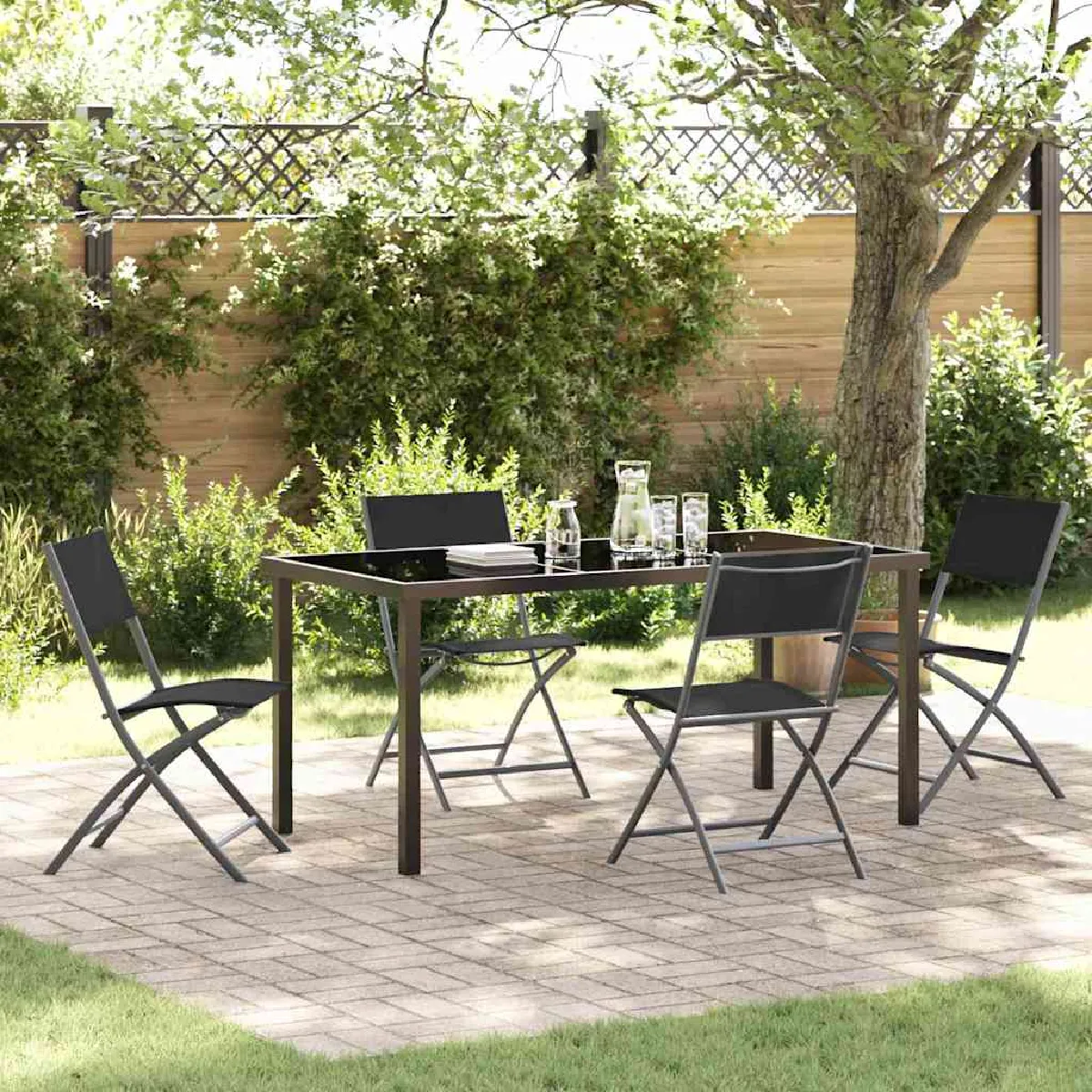 vidaXL Set de jardin 3 pièces en bois d'acacia - vue 7