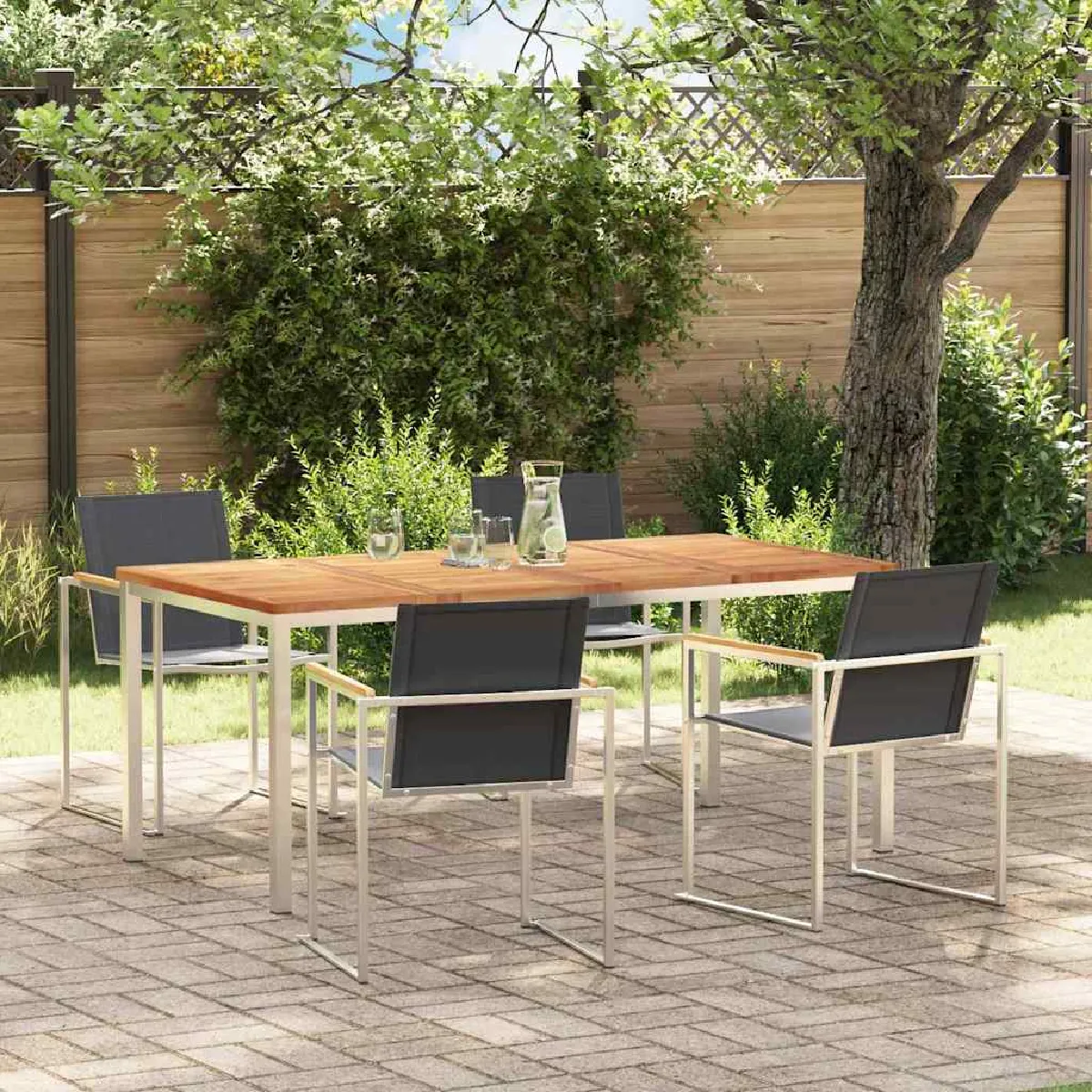 Vidaxl Ensemble De Salle À Manger Pour Jardin 5 Pcs
