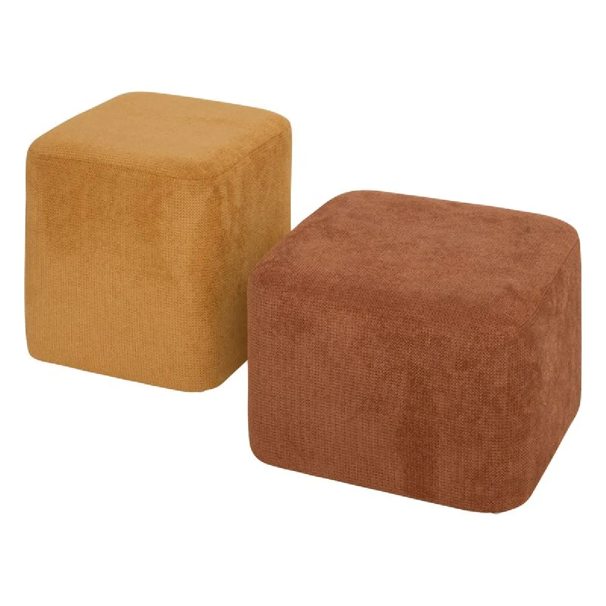 But Lot De 2 Poufs Doki Ambre - Ocre