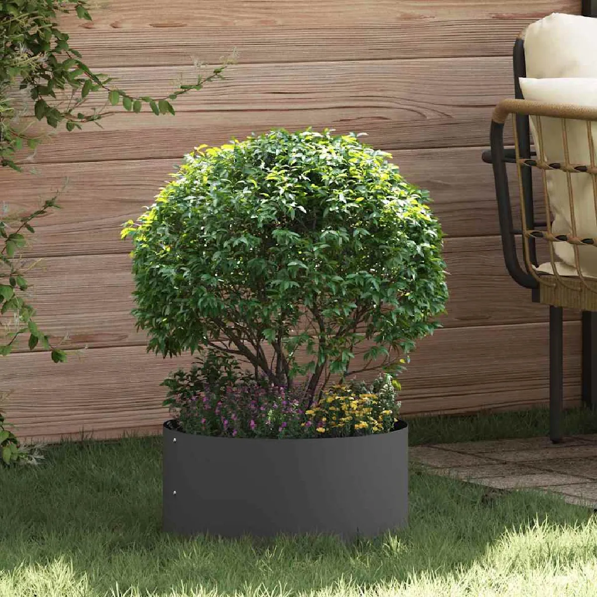 vidaXL Grand Pot en Métal Métal Grand Durable Pot en Métal