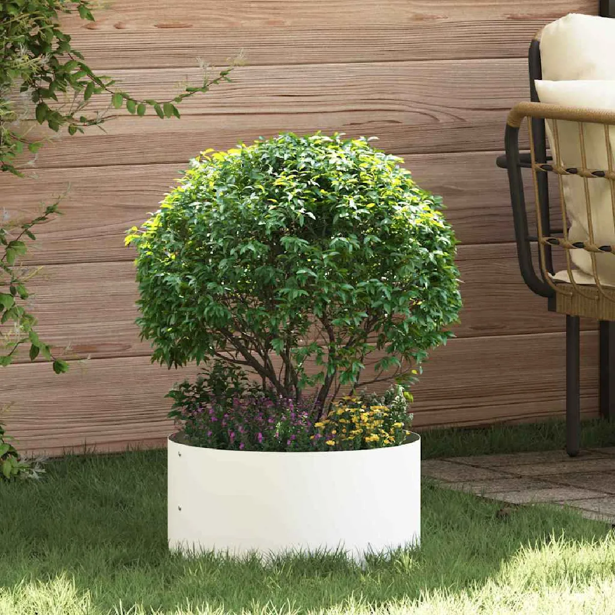 vidaXL Grand Pot en Métal Métal Grand Durable Pot en Métal - vue 4