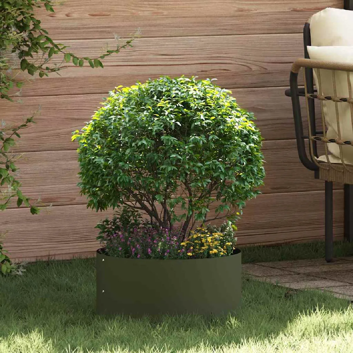 vidaXL Grand Pot en Métal Métal Grand Durable Pot en Métal - vue 2