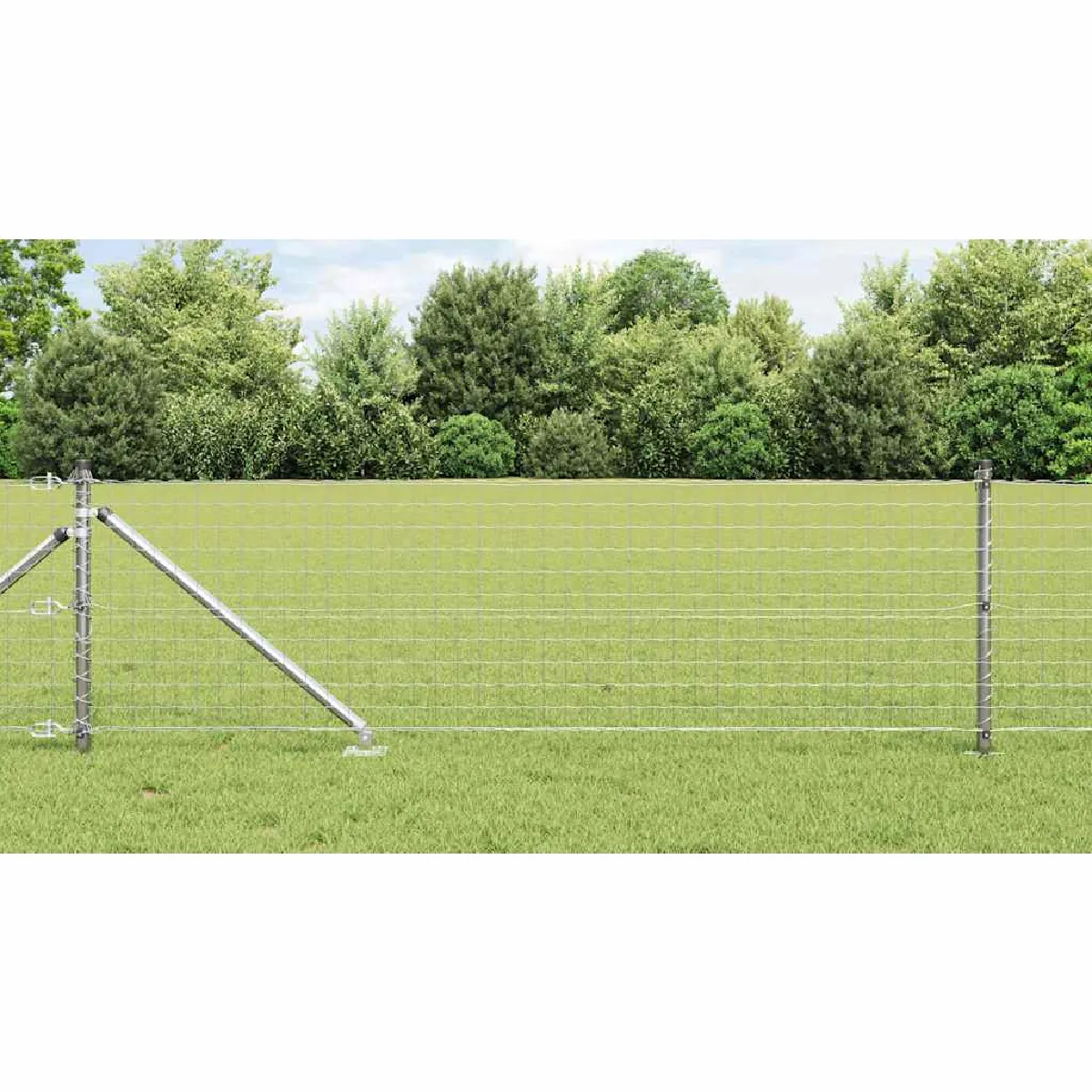 vidaXL Clôture en fil soudé avec pointes 10 x 0,4 m (l x h)