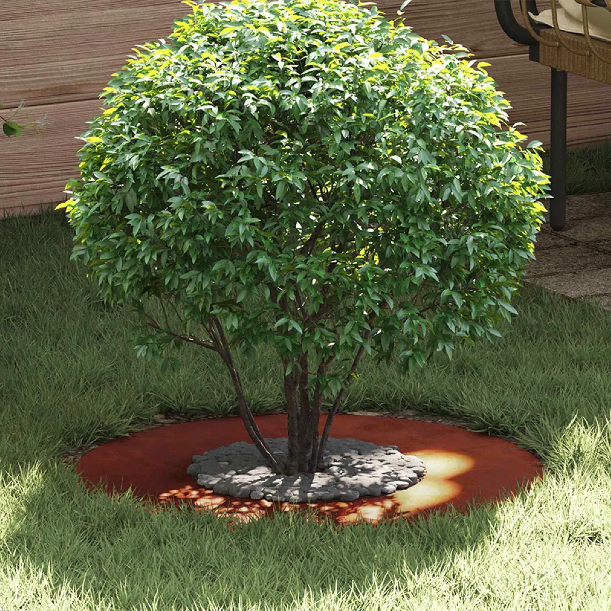 vidaXL Pot en Acier Corten Acier corten Grand Incrustations Décoratives