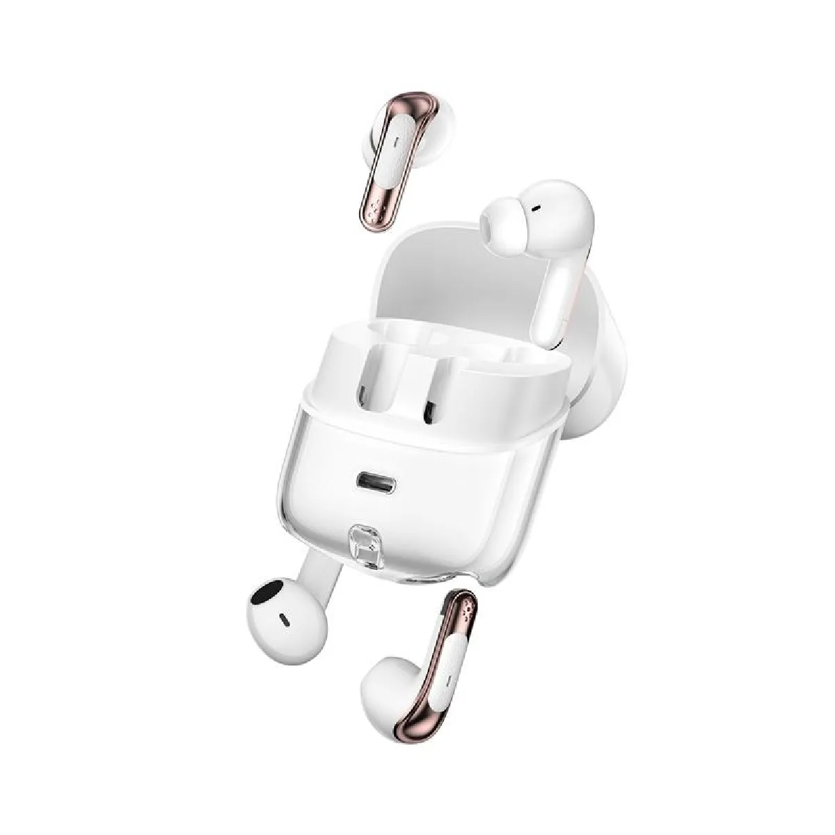YONIS Ecouteurs Bluetooth Sans Fil St&eacute;r&eacute;o L&eacute;ger Latence Faible &Eacute;tanche Gaming Blanc 