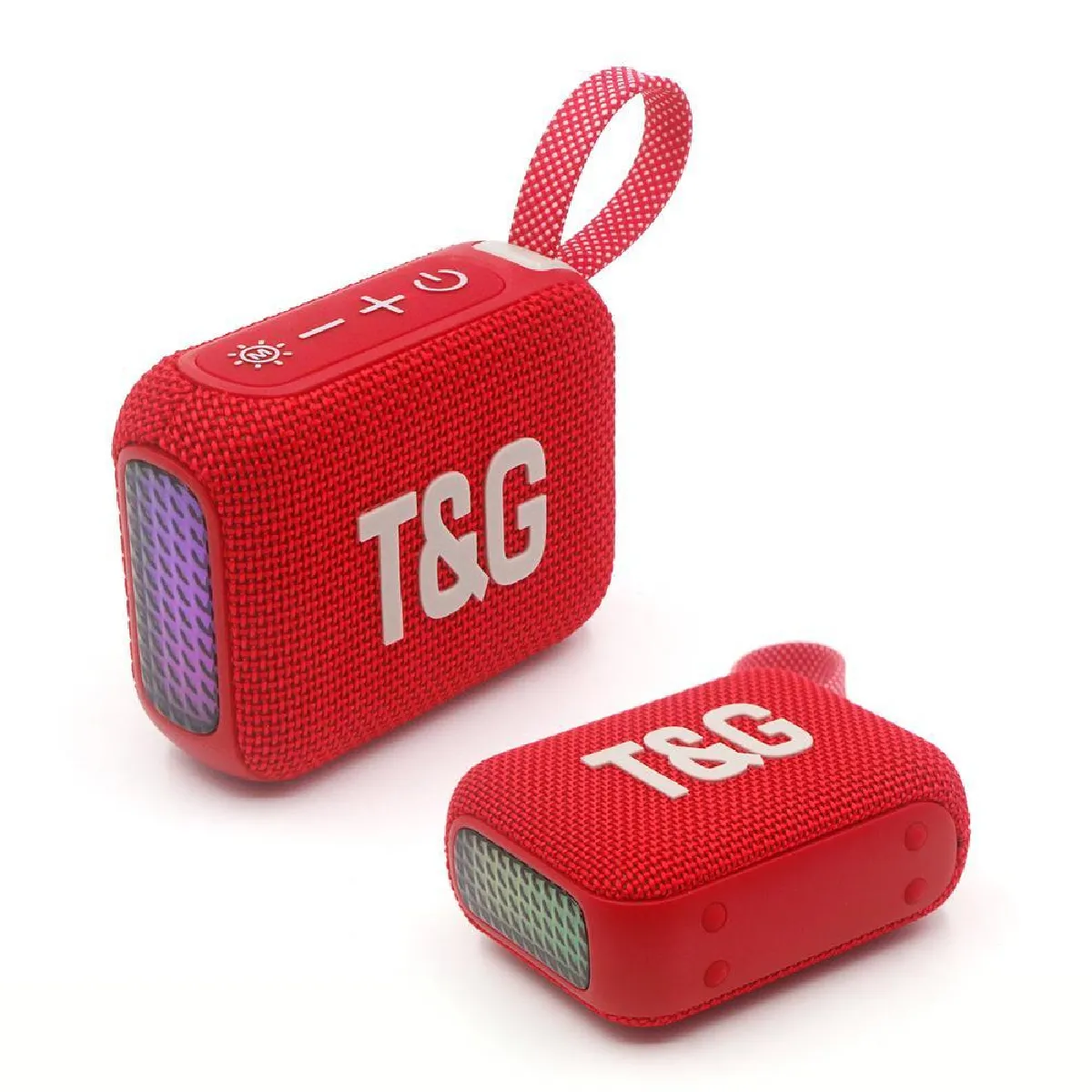 Basses Puissantes - Enceinte sans fil Bluetooth autonomie 5 h - Rouge
