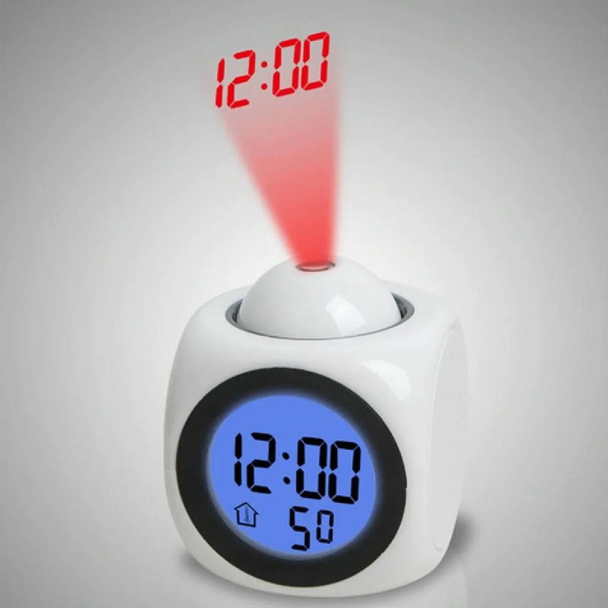 Yonis Blanc/Noir Horloge Quartz Carrée - Et