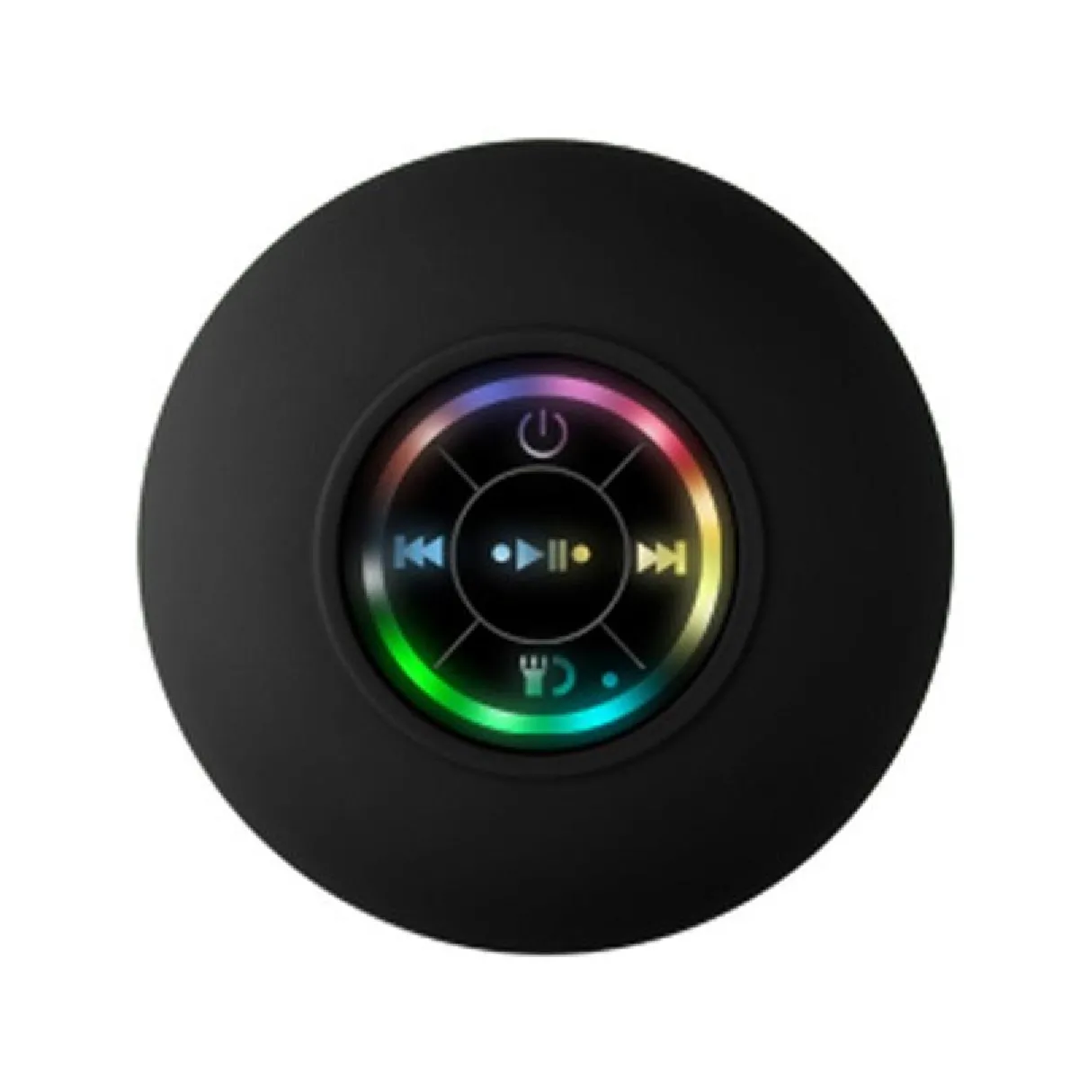 Enceinte Waterproof Bluetooth Avec Lumi&egrave;res Flash Et Ventouse Puissante Noir Yonis